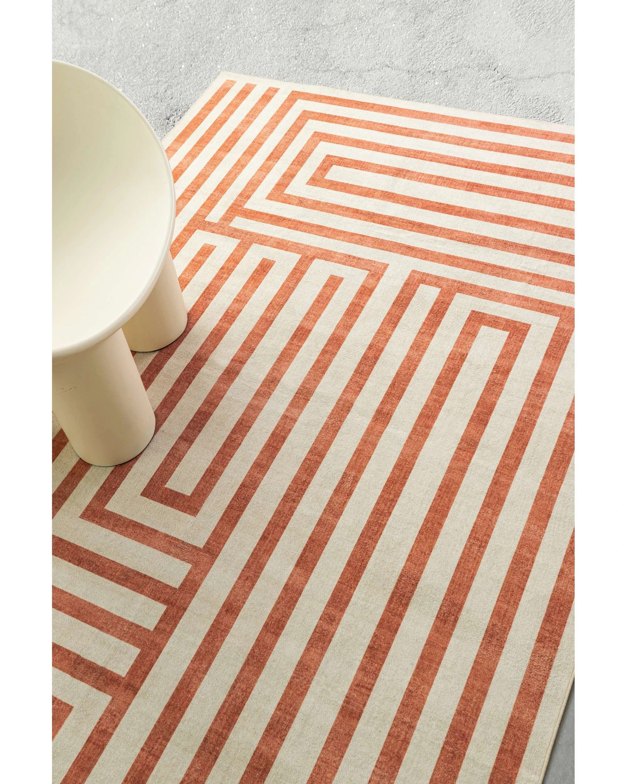 3 Loopsie Pahoa Geometric Washable Rug-230cm x 160cm - Orange, 3 of 8