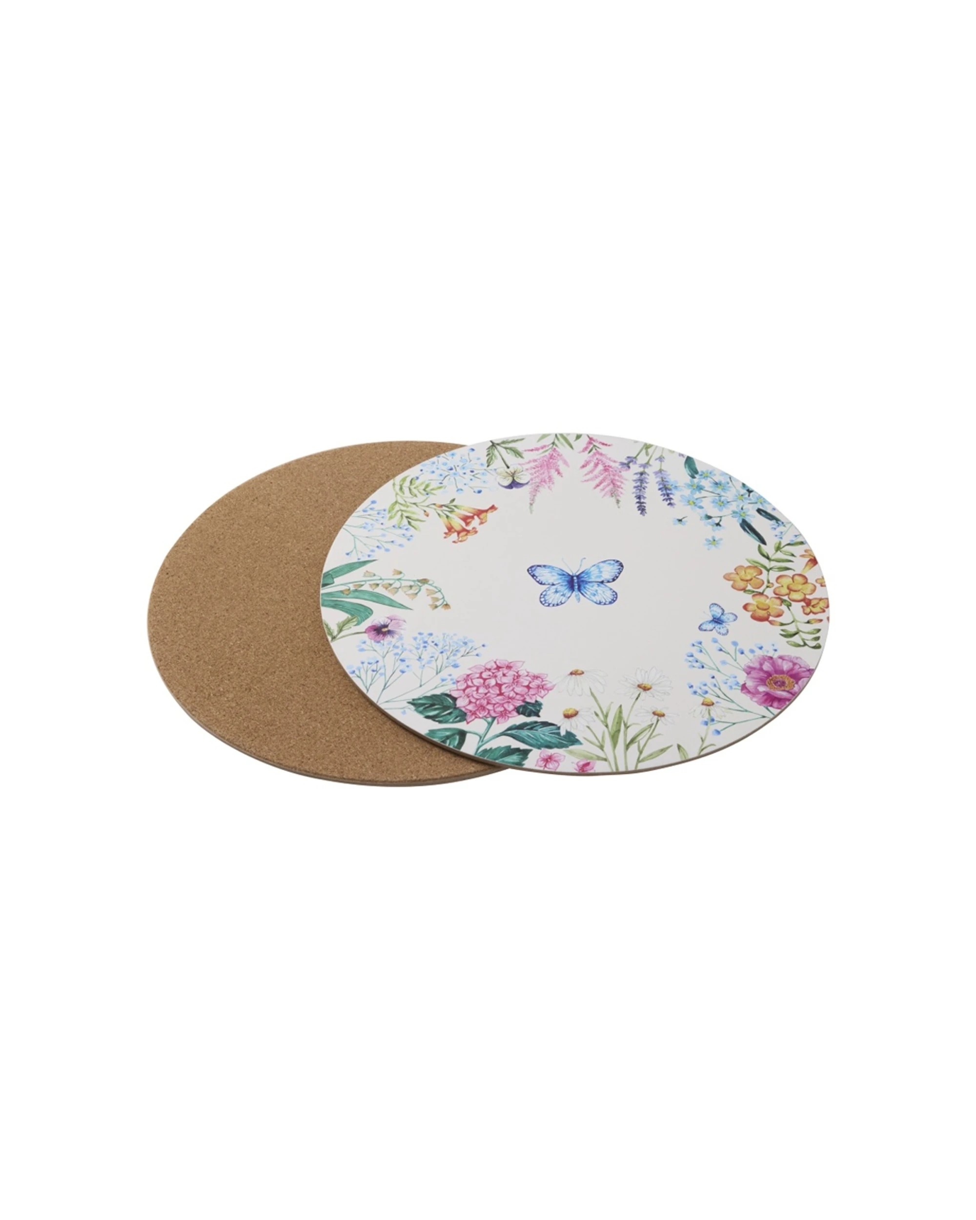 2 Maxwell And Williams Botanica Placemats Round 32cm Cork Backing 4 Piece Set - Multi, 2 of 3