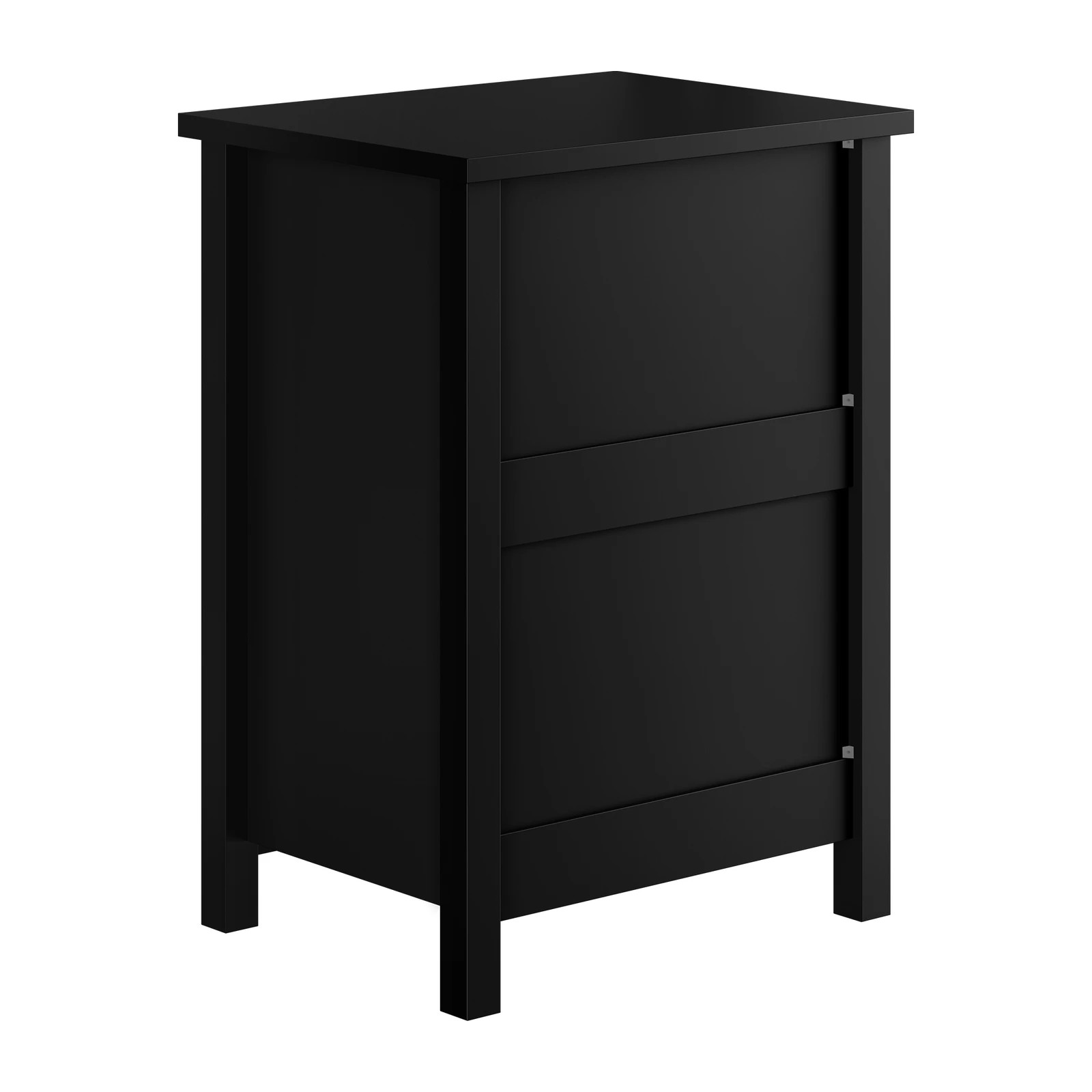 6 Alfordson 2x Bedside Table Hamptons 3 Drawers Nightstand - Black, 6 of 9