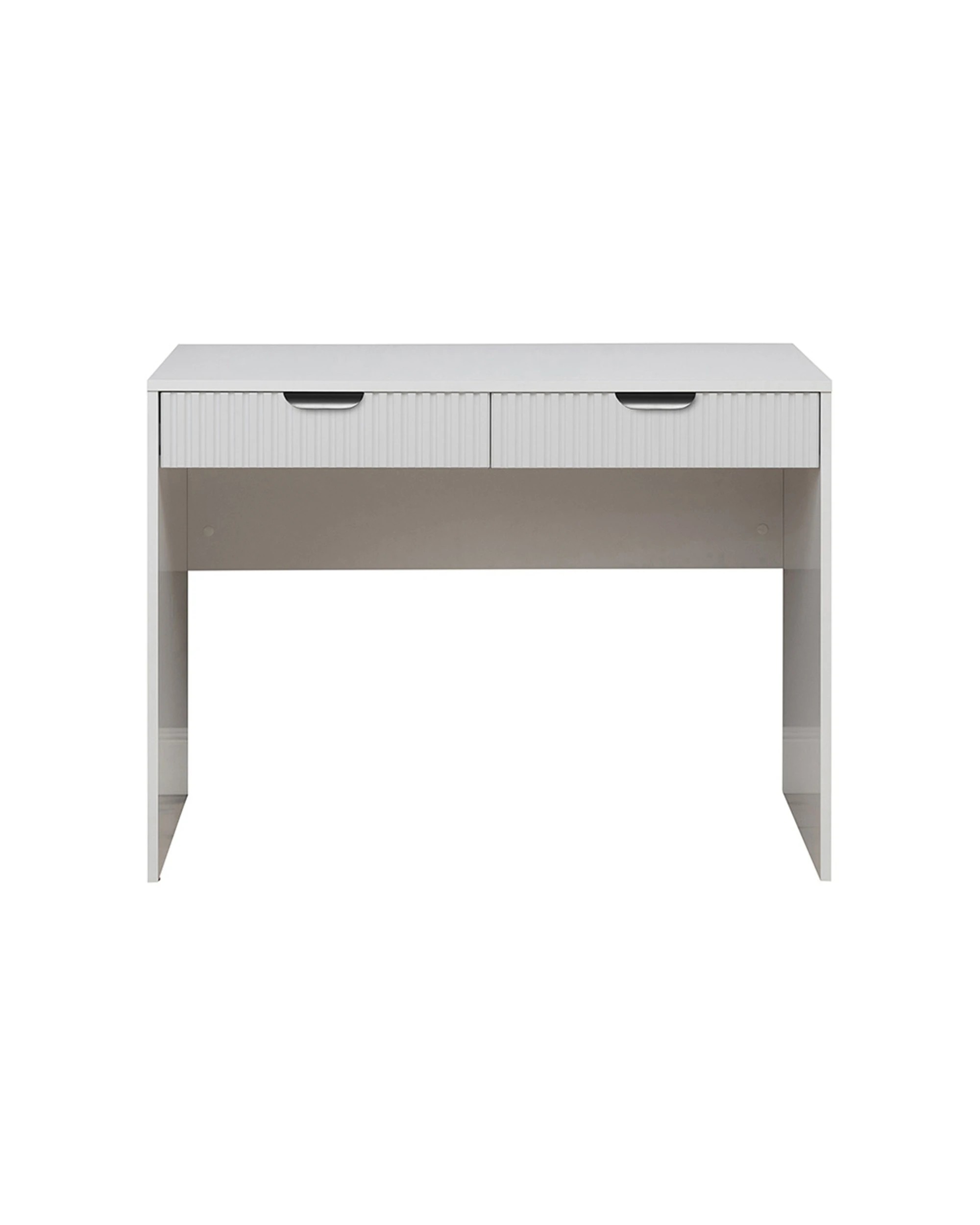 1 European Cabinetry Odessa Fluted Front Furniture Desk Pull Handle - White, 1 of 2