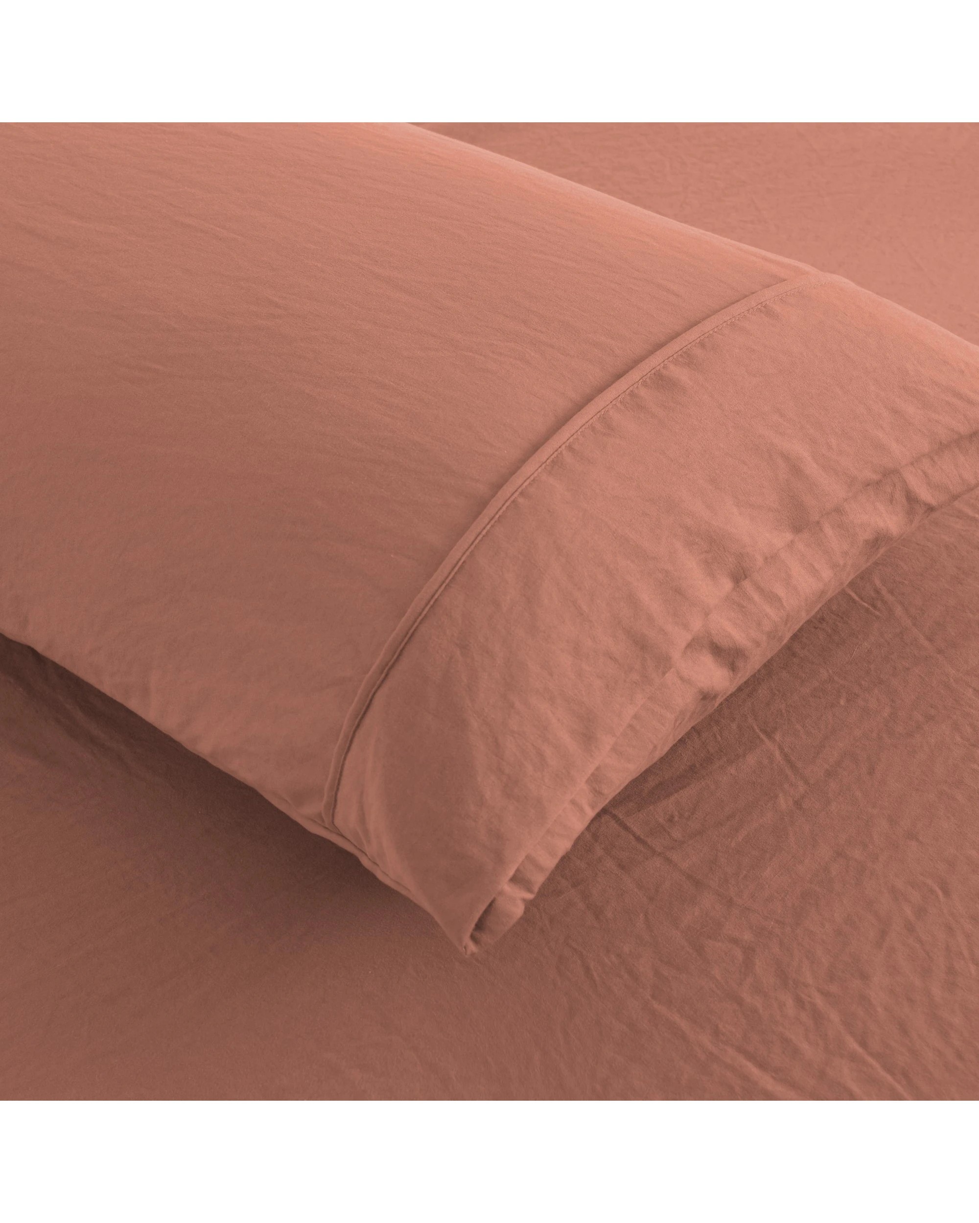 4 Dreamaker Superfine Washed Microfibre Combo Fitted Sheet Set - King Single Bed - Pink Clay, 4 of 7