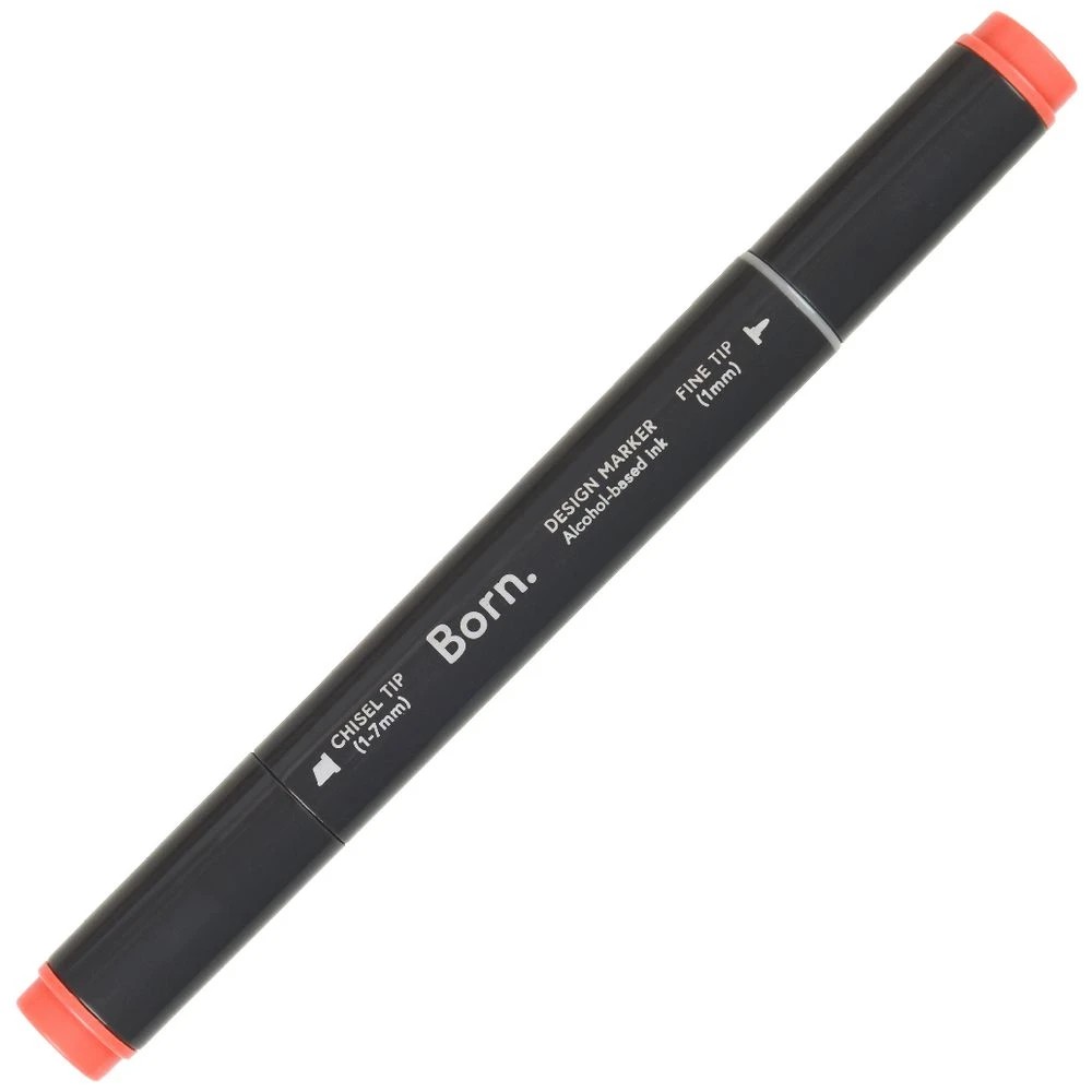 4 Born Professional Dual-Tip Artist Marker Vermillion R687, 4 of 4