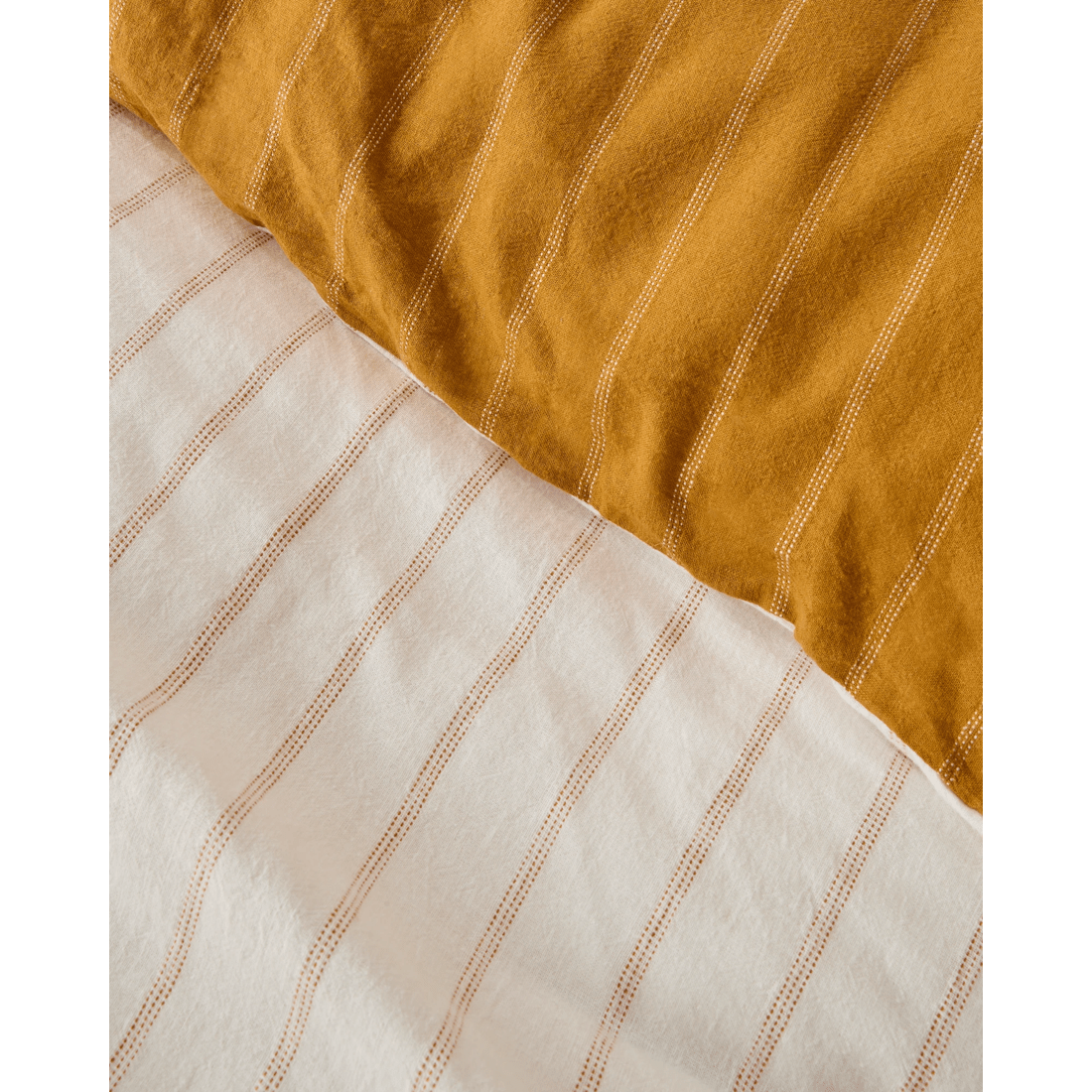 6 Target Adelle Stripe Linen/cotton Quilt Cover Set
 - Super King Bed
 - Yellow, 6 of 9