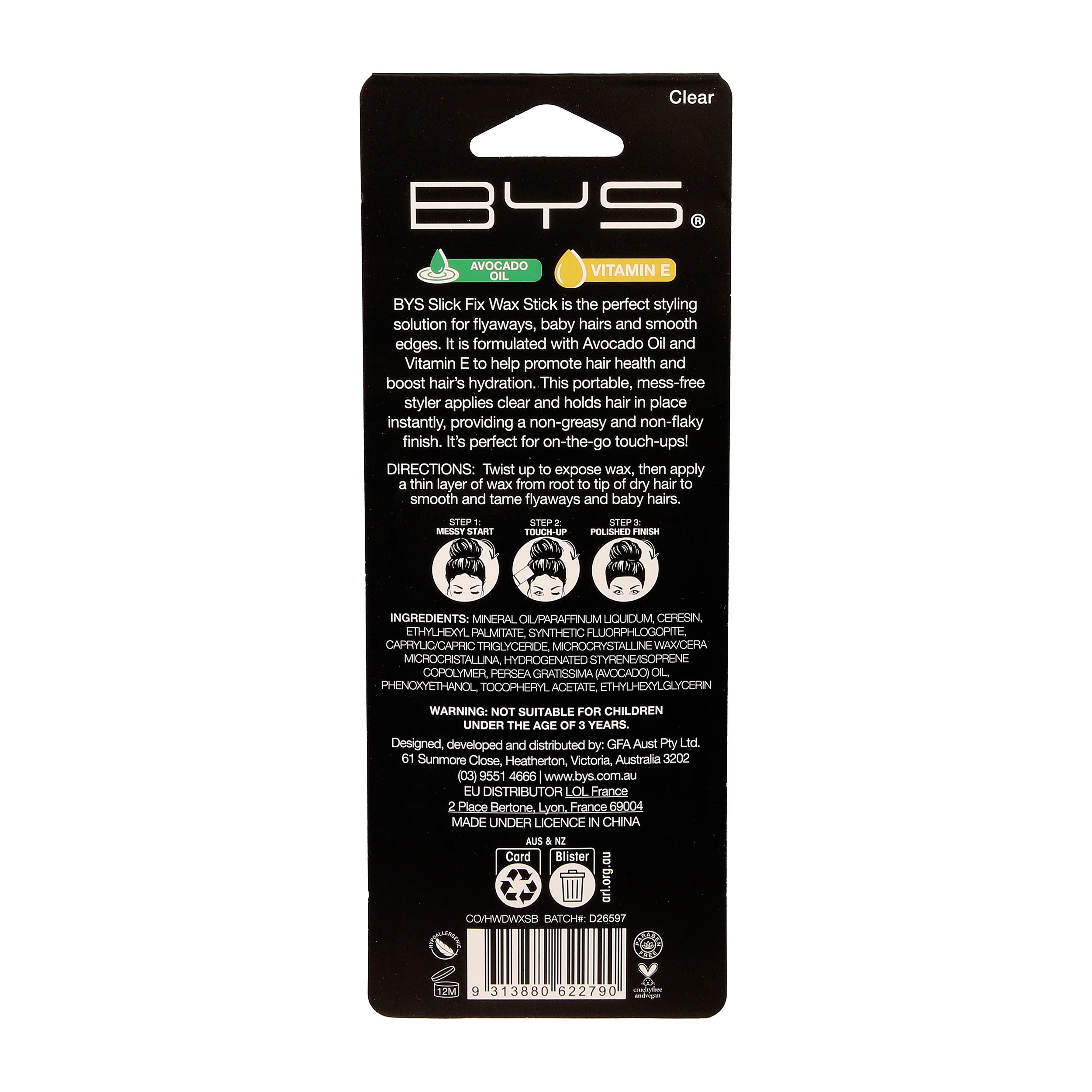 4 BYS Slick Fix Hair Wax Stick 12g, 4 of 4