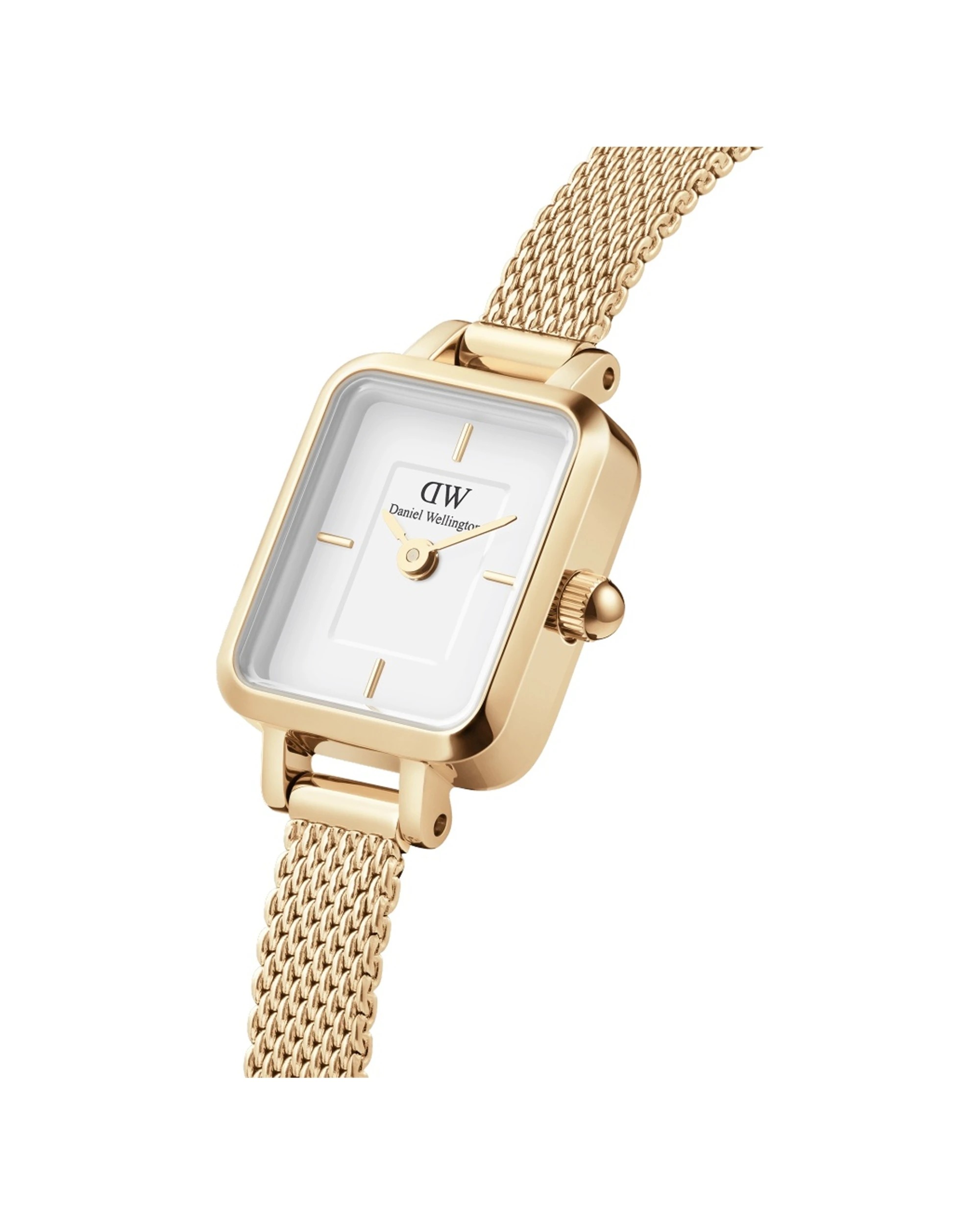 2 Daniel Wellington Quadro Mini 15x18mm Gold Plated Stainless Steel Watch Elegant Minimalist, 2 of 4