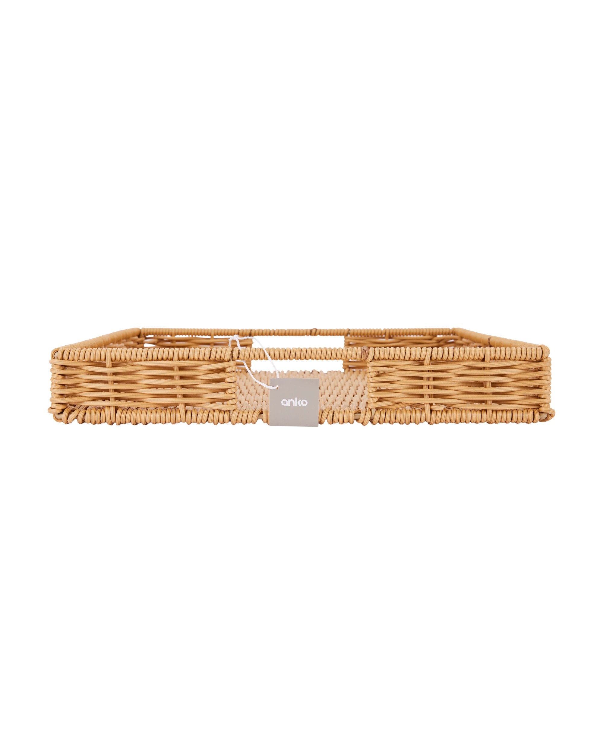 6 Rattan Look Rectangle Decor Tray, 6 of 6