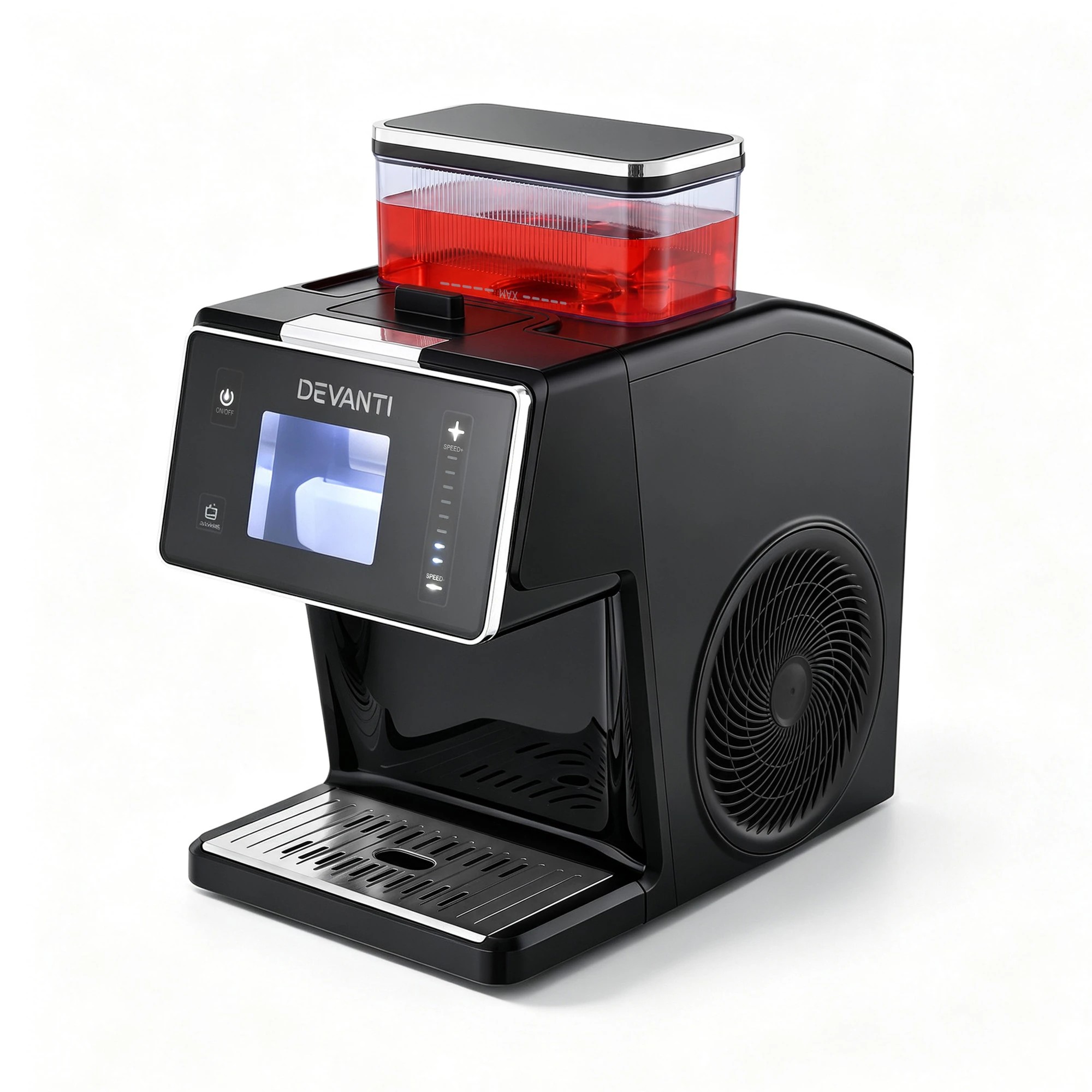 1 Devanti 20kg Ice Maker Snowflake Shaved Bingsu Slushie - Black, 1 of 9