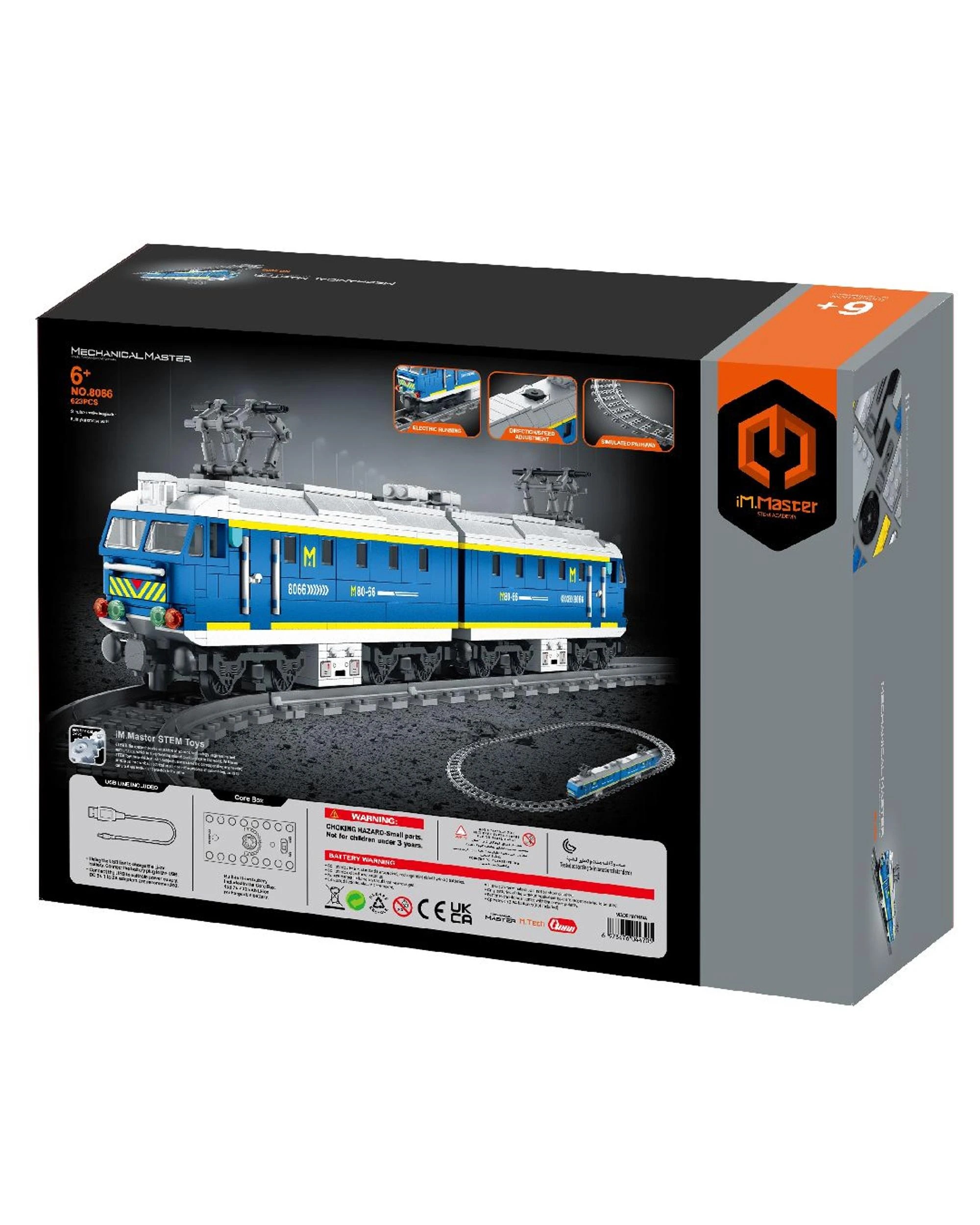 6 iM.Master Mechanical Master Electric Locomotive Blue 623 Piece Model Kit - 8066 - Blue, 6 of 6