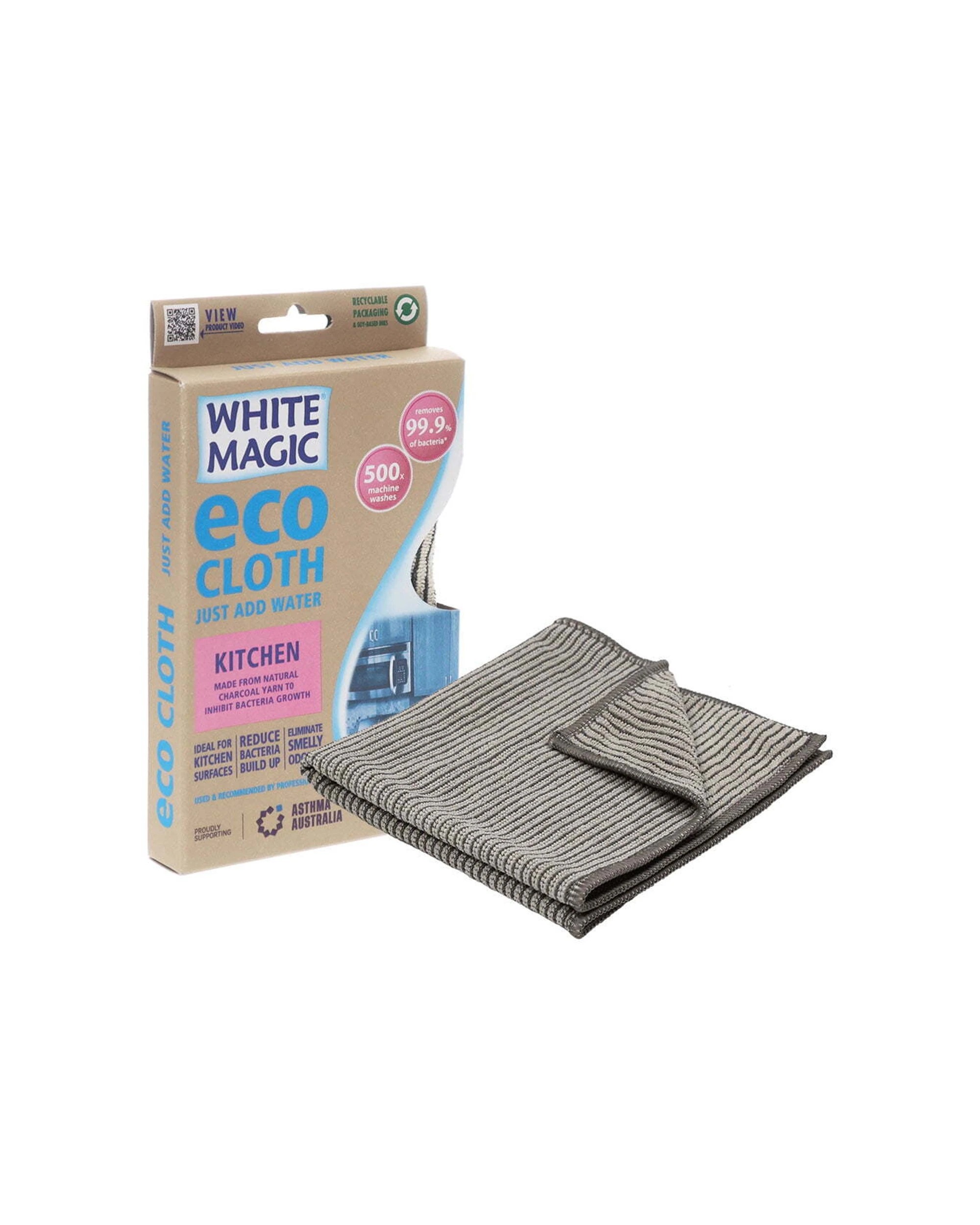 1 White Magic Eco Cloth Kitchen Surface Cleaner Charcoal Yarn Bacteria Inhib - Grey, 1 of 4