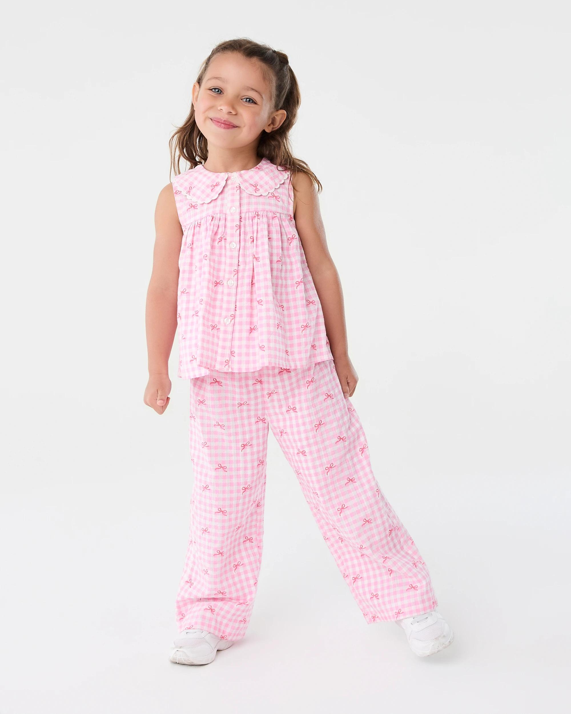 6 Collared Sleeveless Top Pnk Bows, 6 of 7