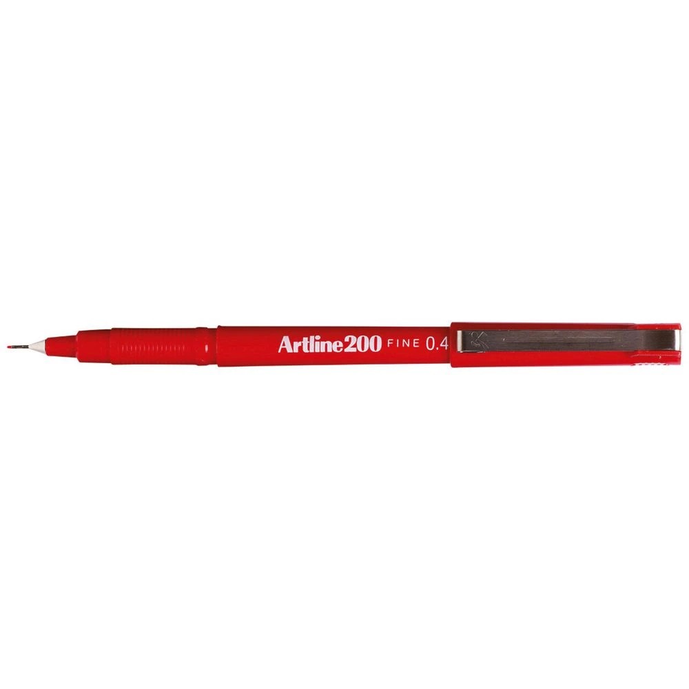 1 Artline 200 Fineliner 0.4mm Red, 1 of 2