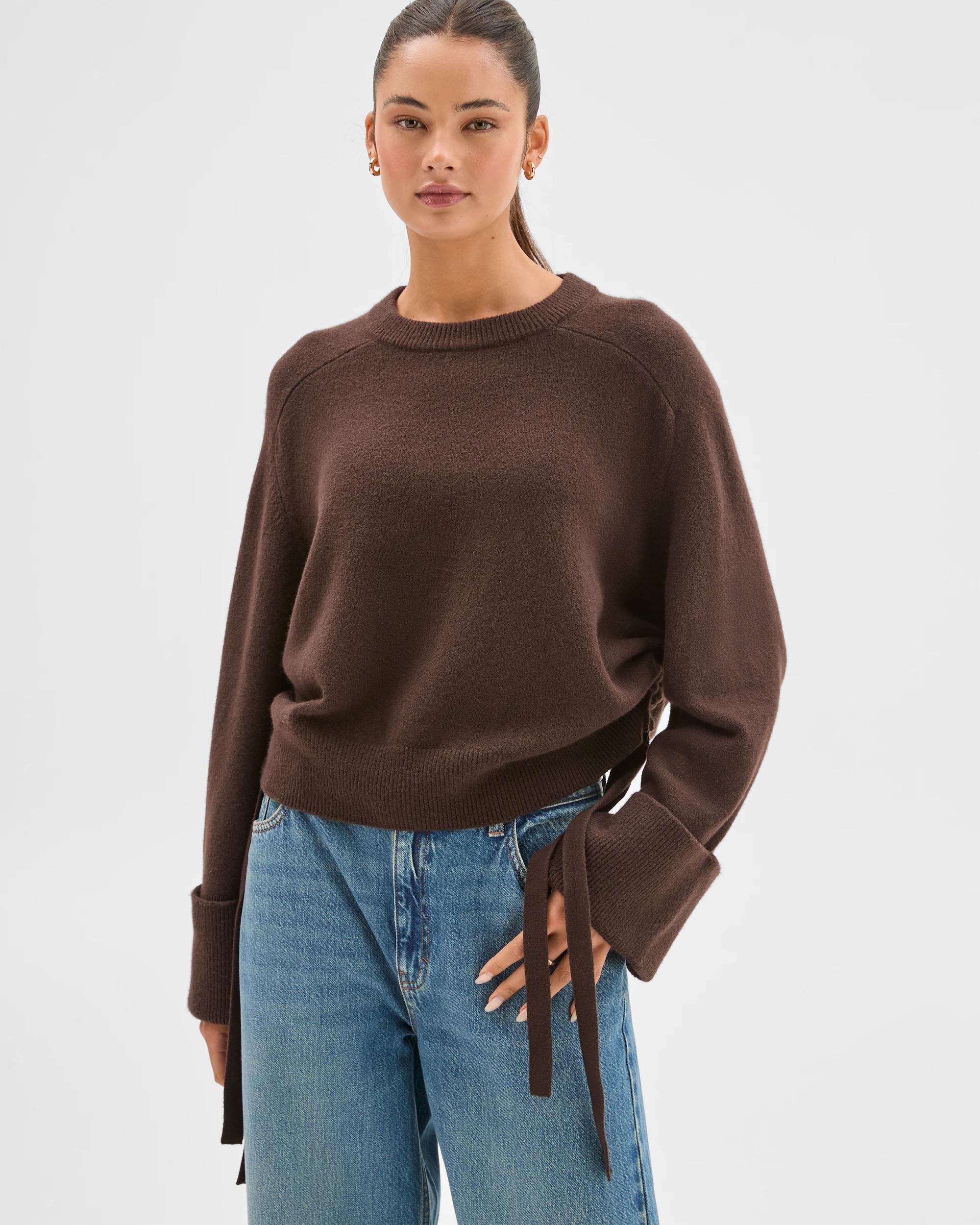 1 Lily Loves Gathered Detail Jumper TRUFFLE, 1 of 6