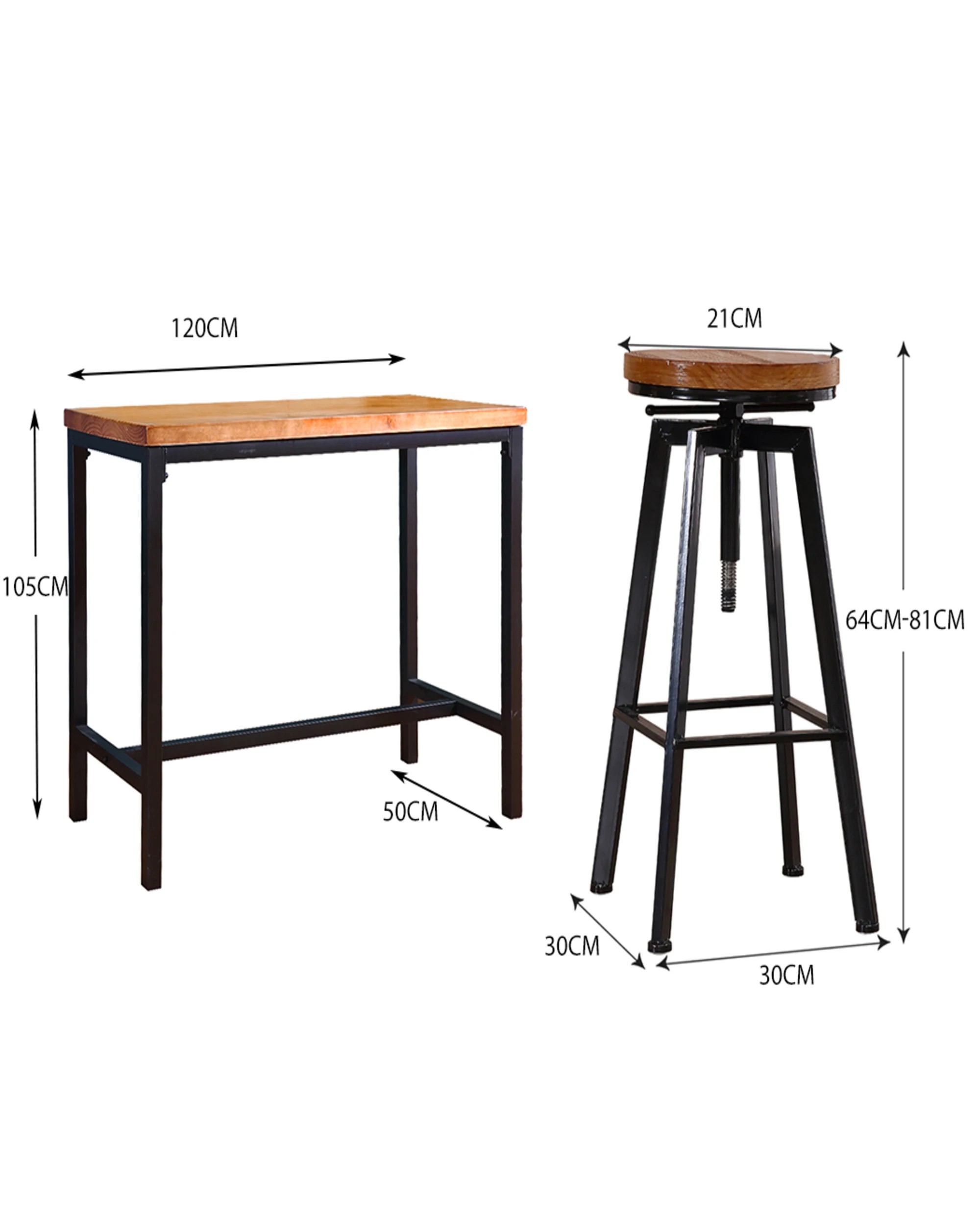3 Levede 3pcs Bar Table Set, 3 of 7