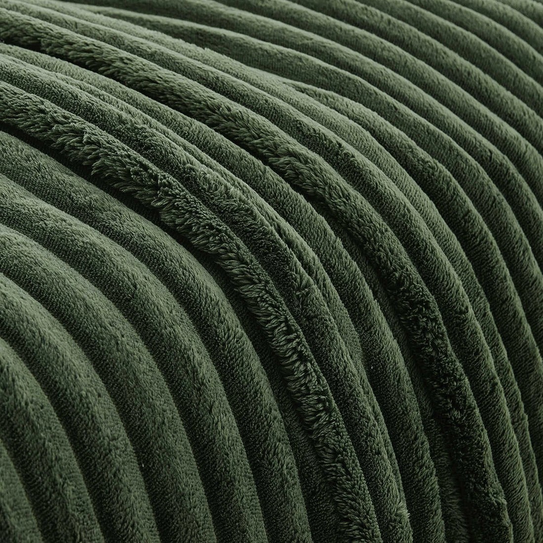 4 Plush Ribbed Blanket - Queen/King Bed, Forest, 4 of 6