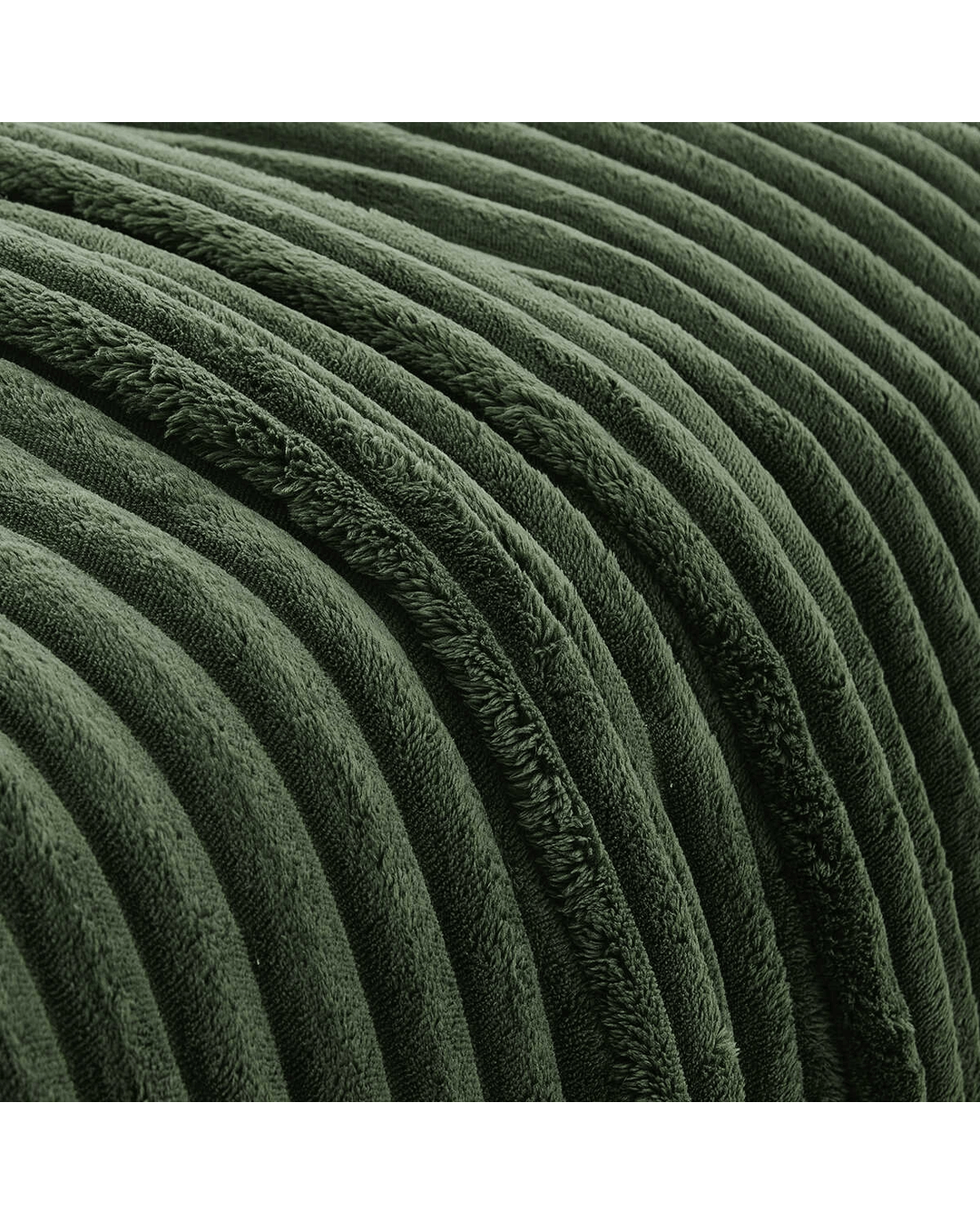 4 Plush Ribbed Blanket - Queen/King Bed, Forest, 4 of 6