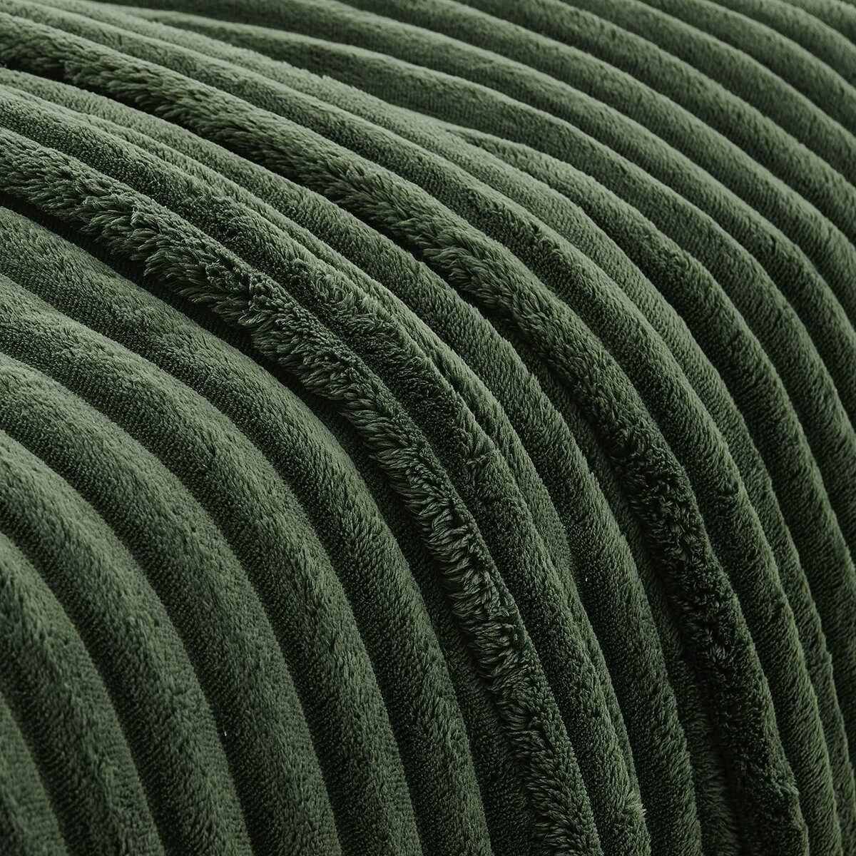 4 Plush Ribbed Blanket - Queen/King Bed, Forest, 4 of 6