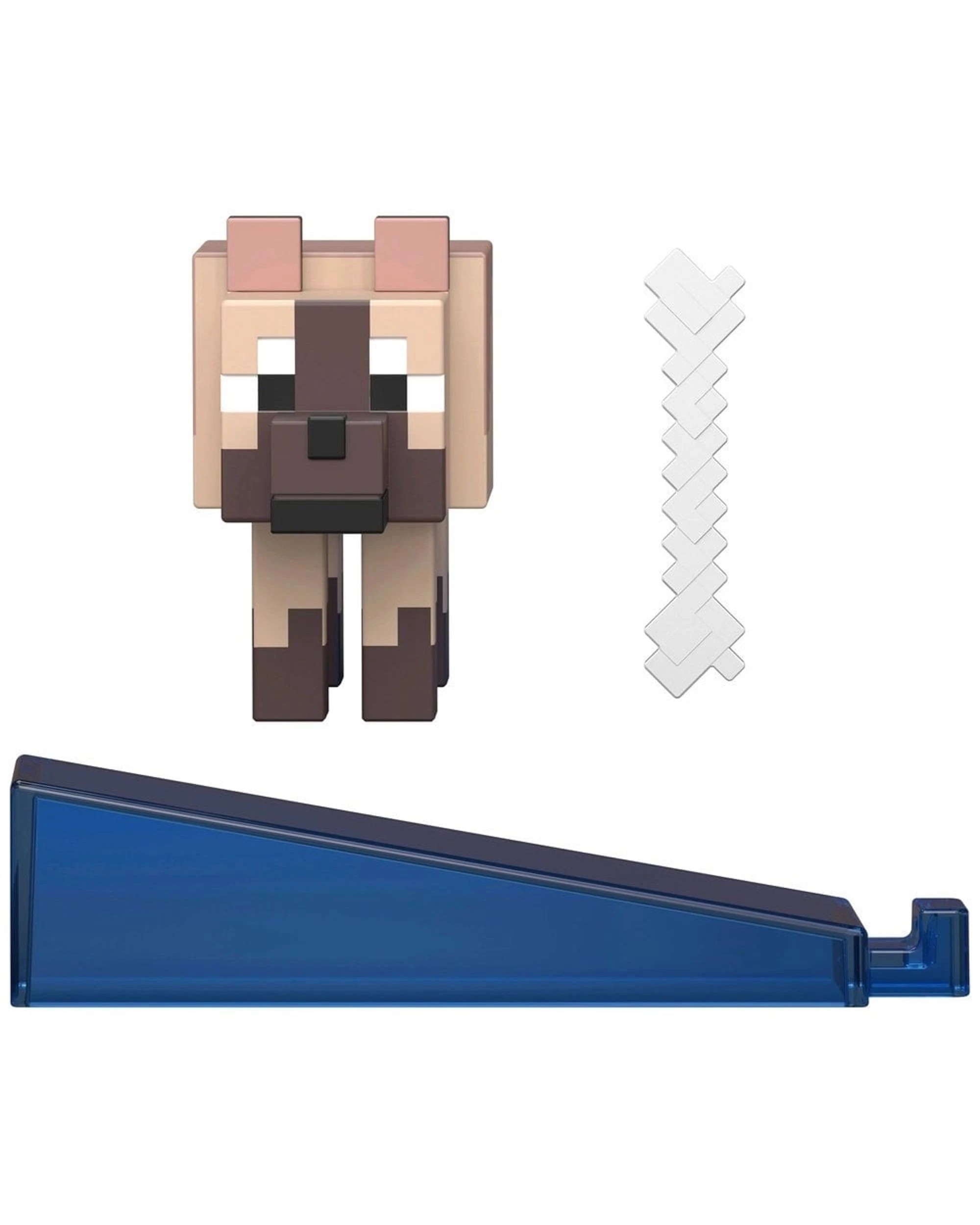 3 Minecraft Redstone Charged Chestnut Wolf Figure, 3 of 6