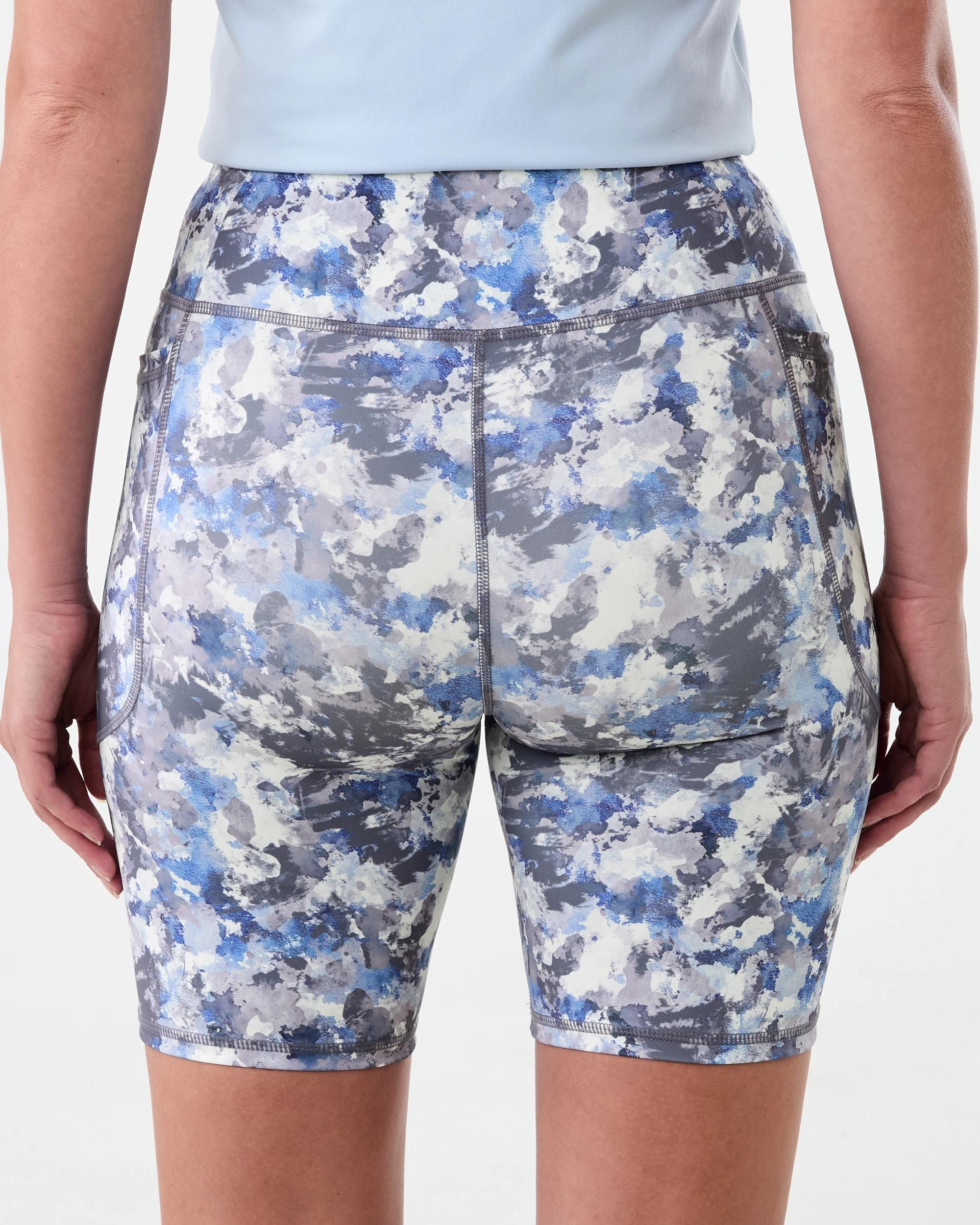 3 Active Womens Recycled Bike Shorts Abstr Camo, 3 of 6