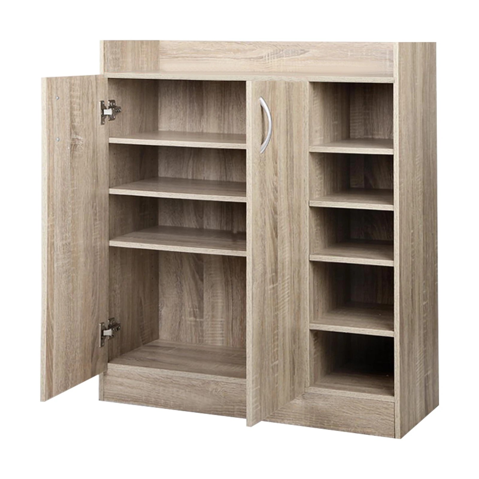 1 Alfordson Shoe Cabinet Storage Rack 21 Pairs - Oak, 1 of 6