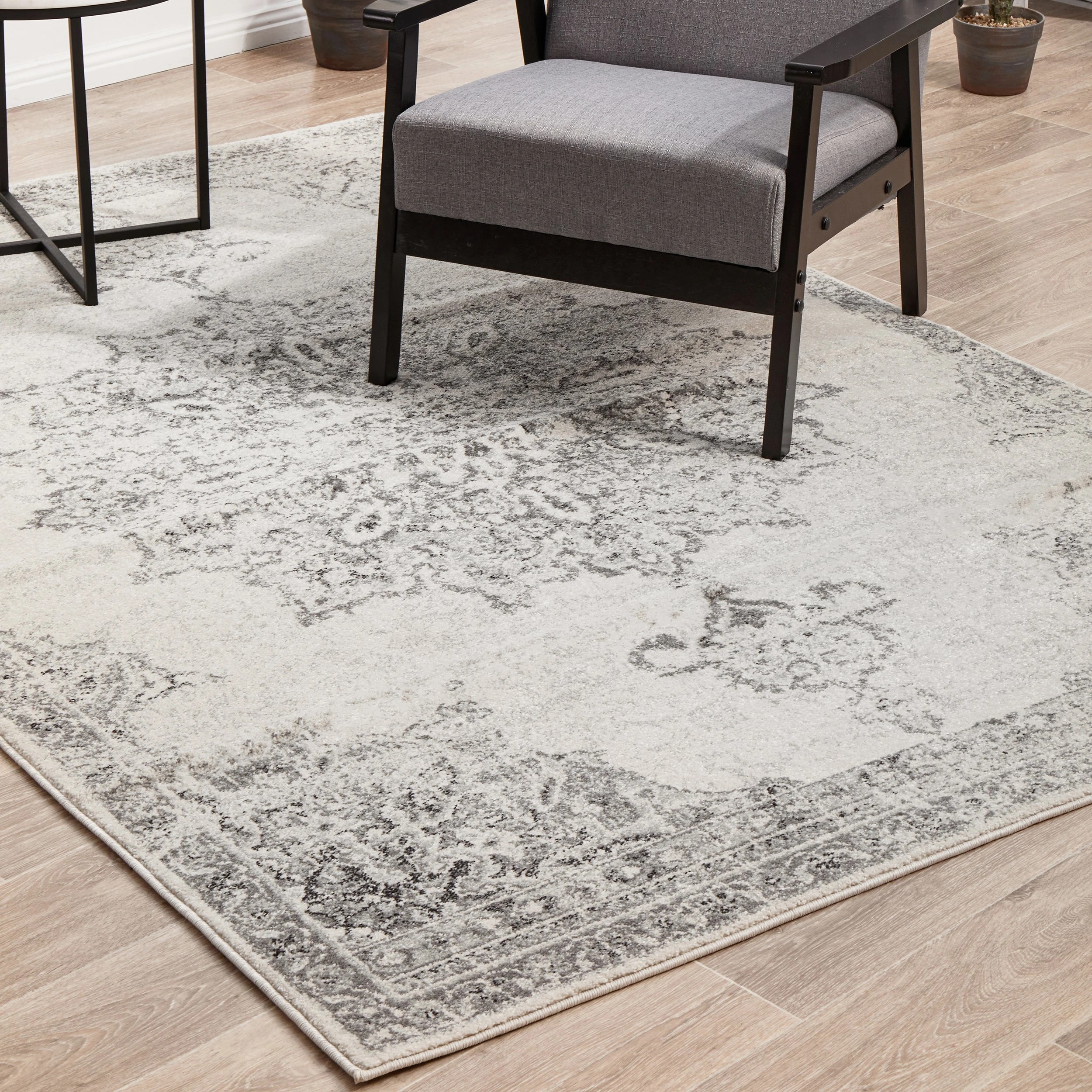 3 Common Ground Rugs Lustre Rita 400x300cm - Extra Extra Large Floor Rug - Silver, 3 of 9