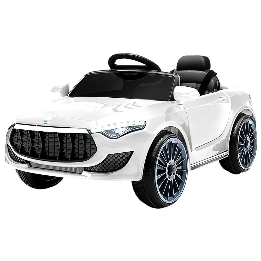 1 Rigo Kids Electric Ride On Car Cars Music Headlight Remote Control 12V - White, 1 of 8