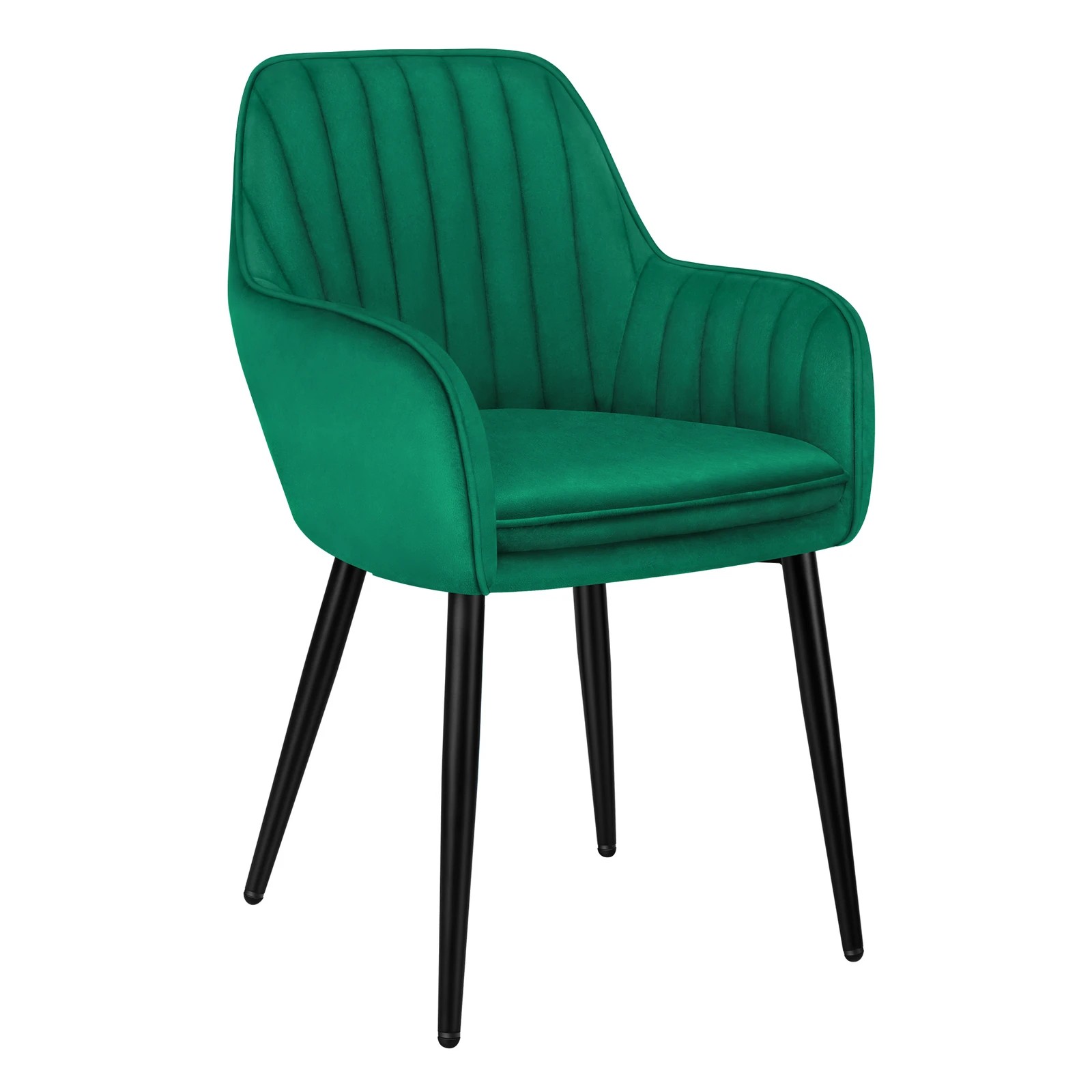 10 Alfordson 4x Dining Chair Armchair Kitchen Lounge Padded Seat Sofa Velvet - Green, 10 of 10