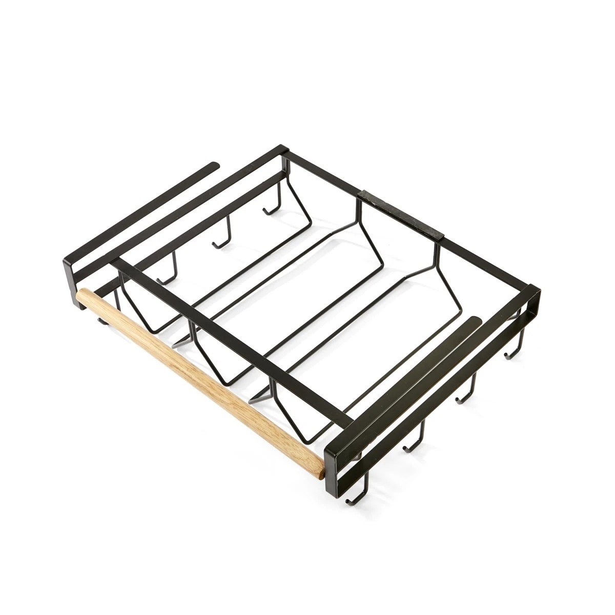 3 Wire and Wood Undershelf Glass and Mug Rack, 3 of 7