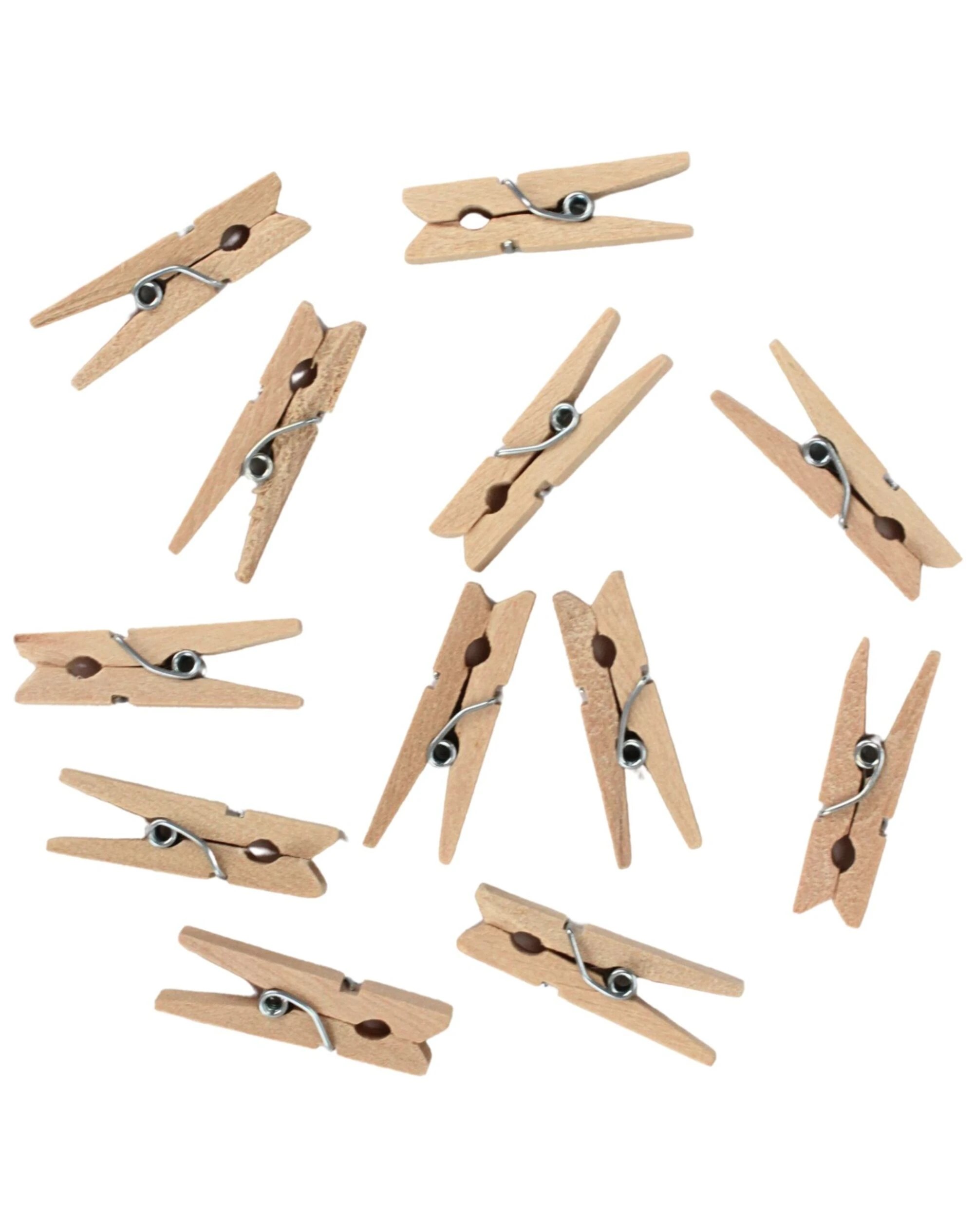1 Party Maker Craft Mini Wooden Pegs Pack of 50 - Natural, 1 of 1