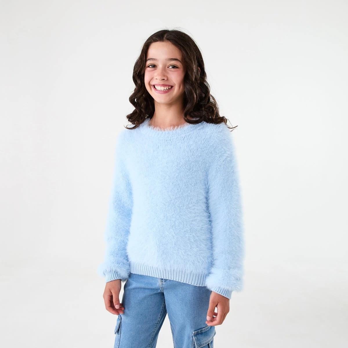 1 Eyelash Knit Jumper Doll Blue, 1 of 8