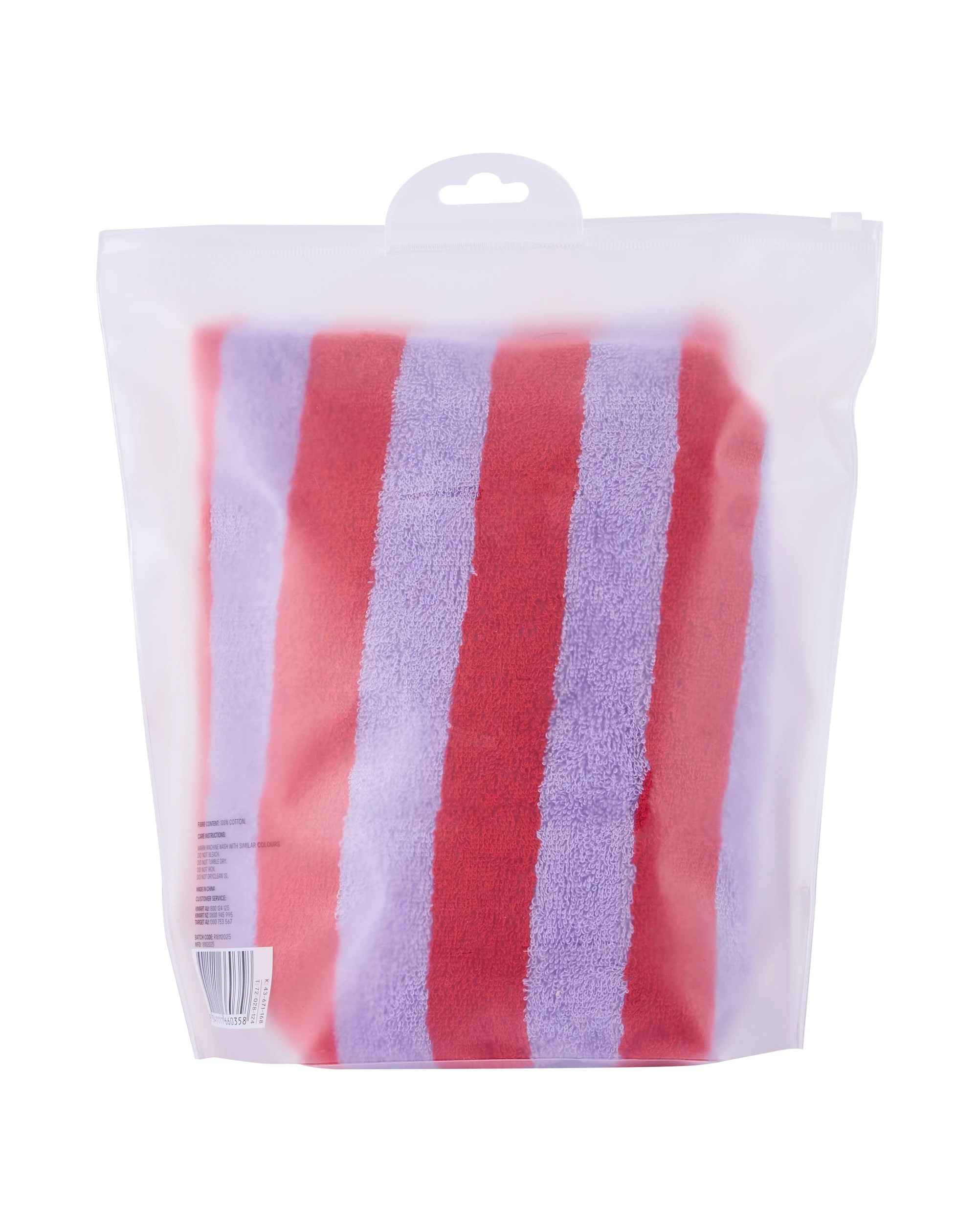 5 OXX Bodycare Cotton Body Wrap Towel - Purple and Red, 5 of 5