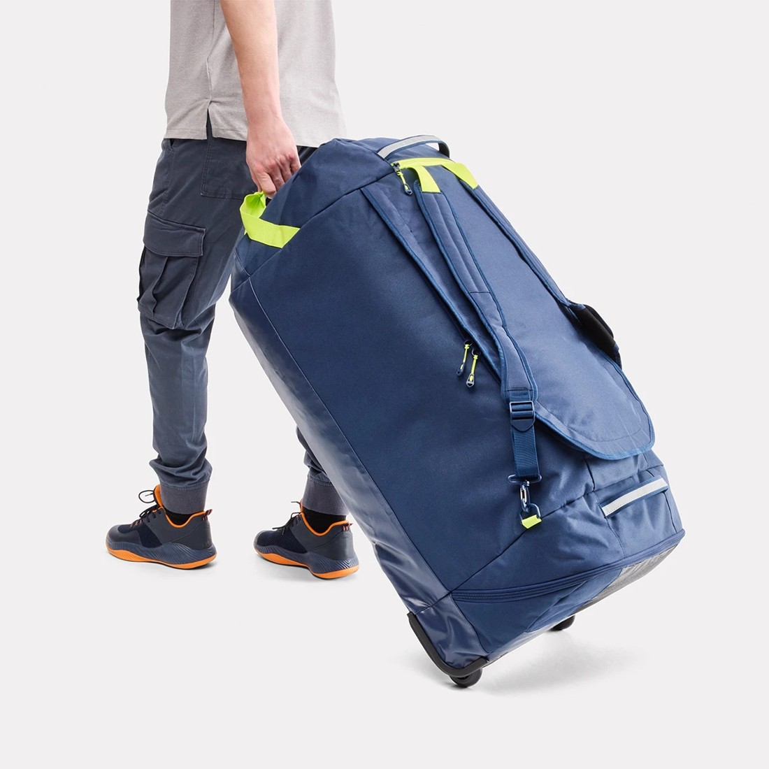 2 Roll Up Wheeled Travel Duffle - Navy, 2 of 10