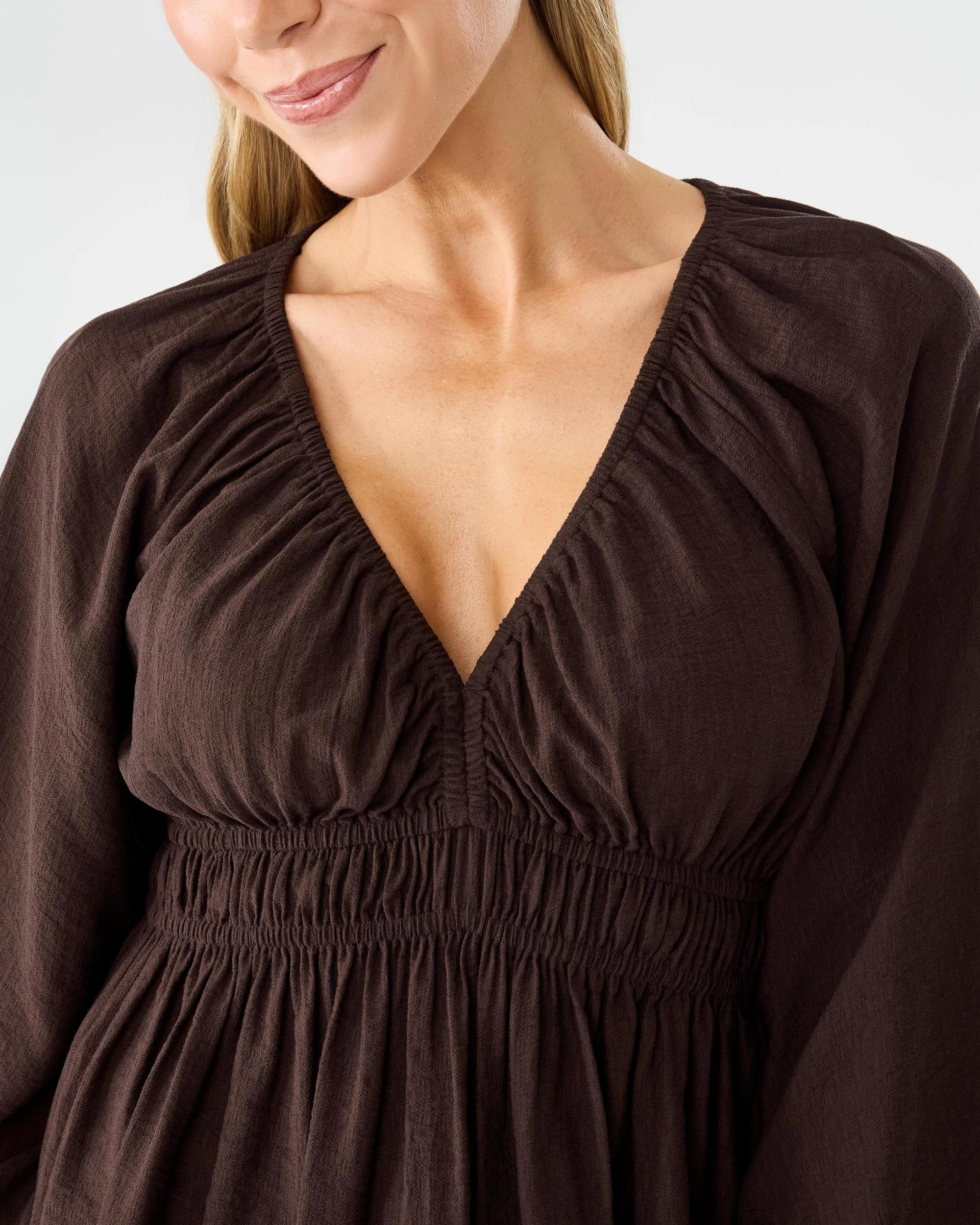 5 Long Sleeve Ruched Waist Top Cbean, 5 of 7