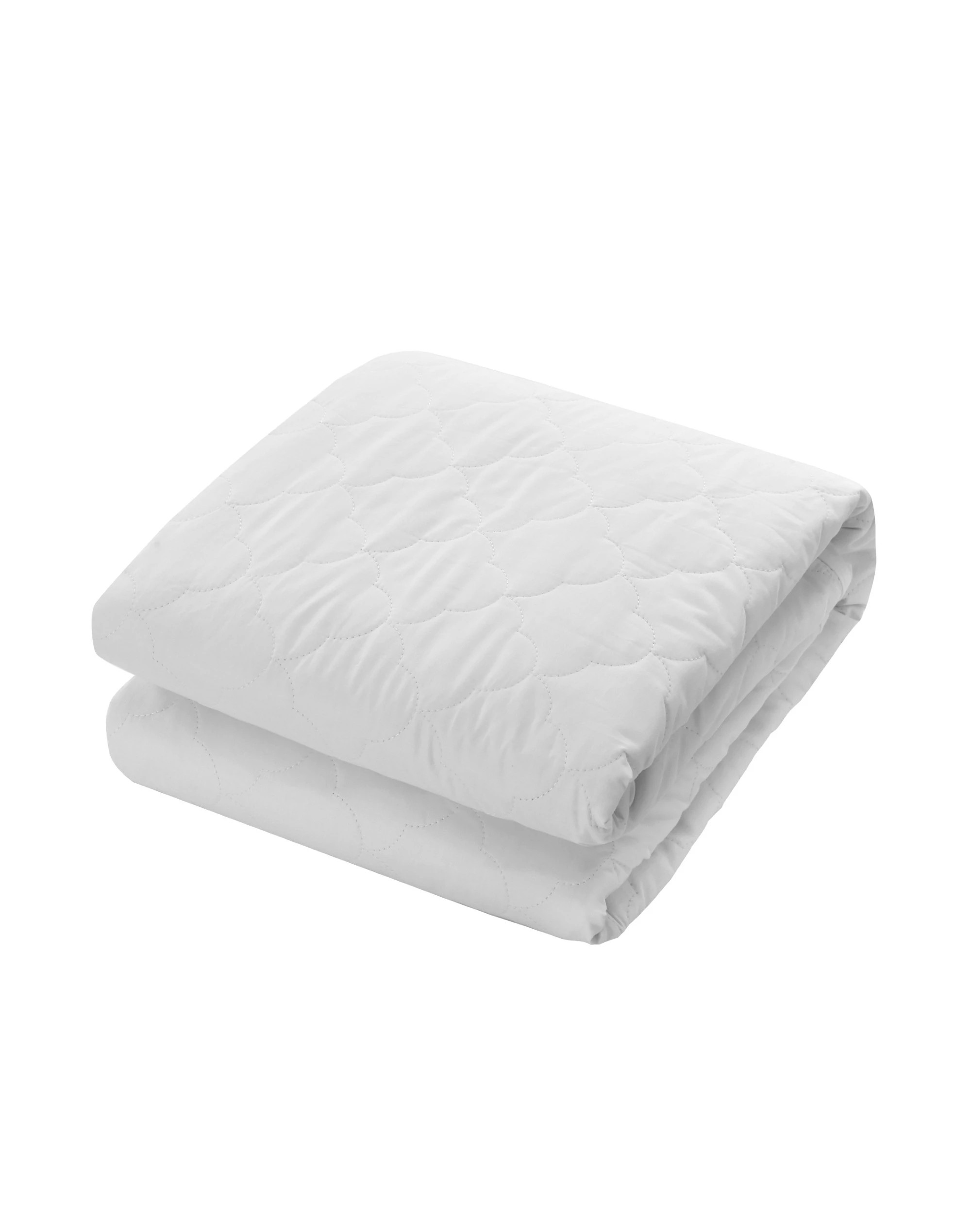 2 Natural Home Organic Cotton Quilted Mattress Protector - Baby COT Size - White, 2 of 6
