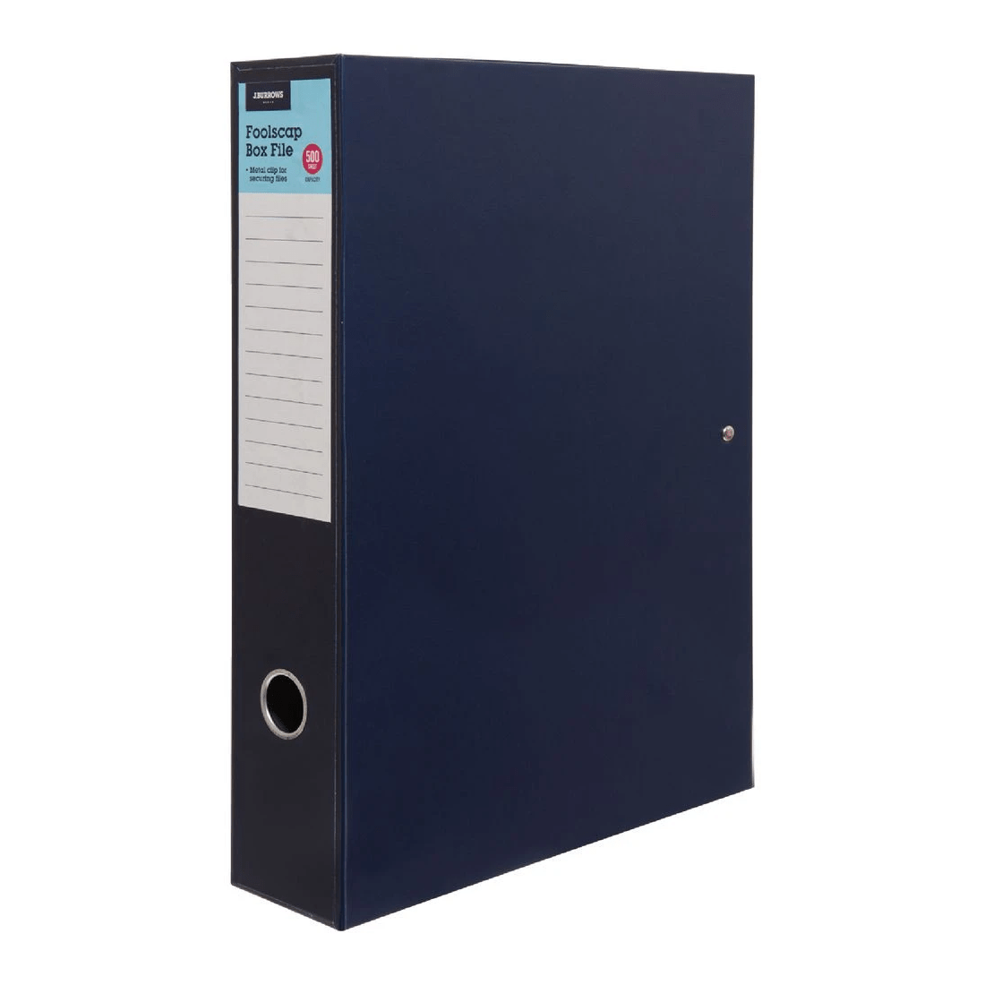 1 J.Burrows Foolscap Box File Navy, 1 of 4