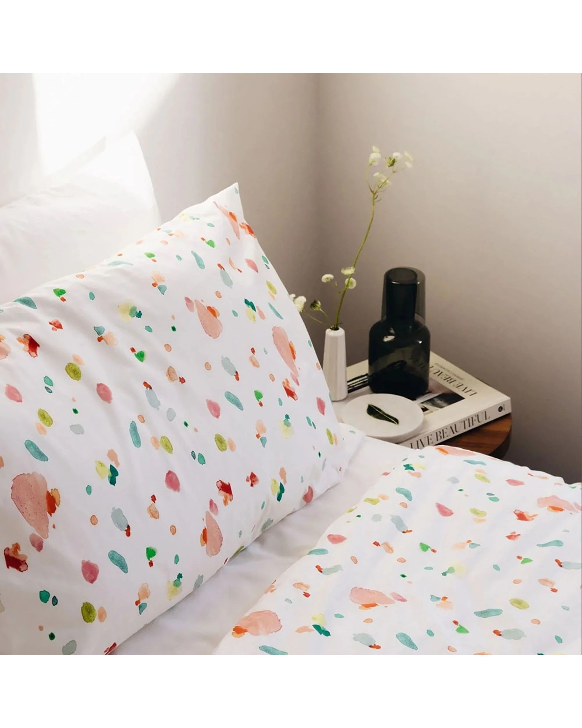 3 Bulbul Home Organic Cotton Quilt Cover Set Colour Play Kids/Teens Bedding - Multi, 3 of 5