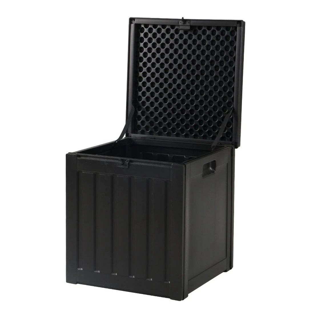 4 Gardeon Outdoor Storage Box 80L Container Lockable Garden Toy Tool Shed - Black, 4 of 7