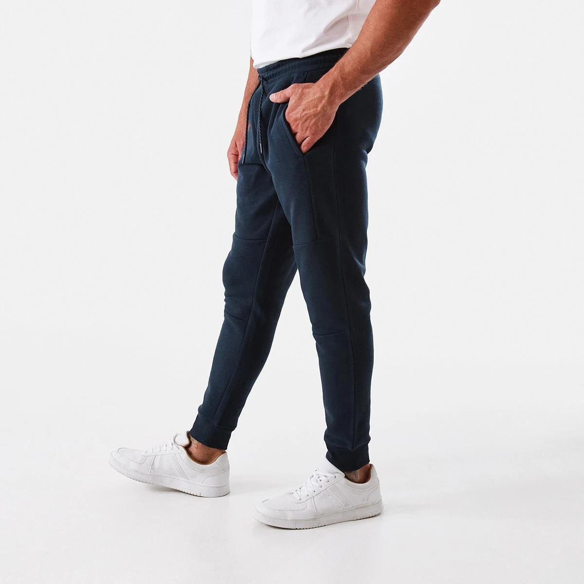 2 Active Mens Panel Trackpants Navy, 2 of 6