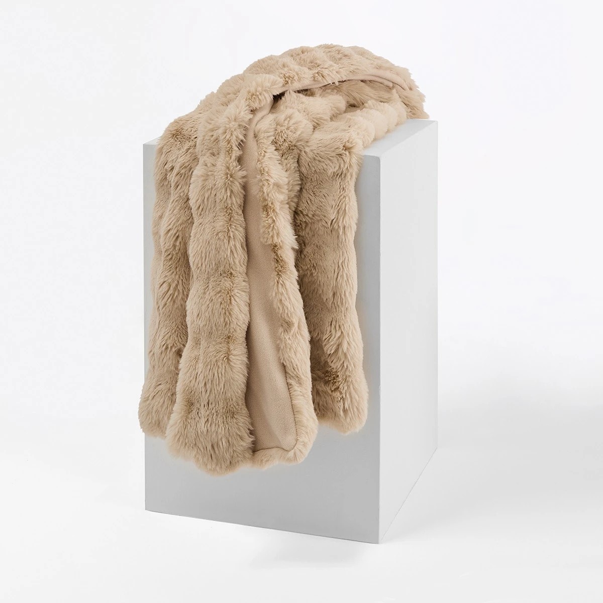 1 Faux Fur Throw - Taupe, 1 of 7