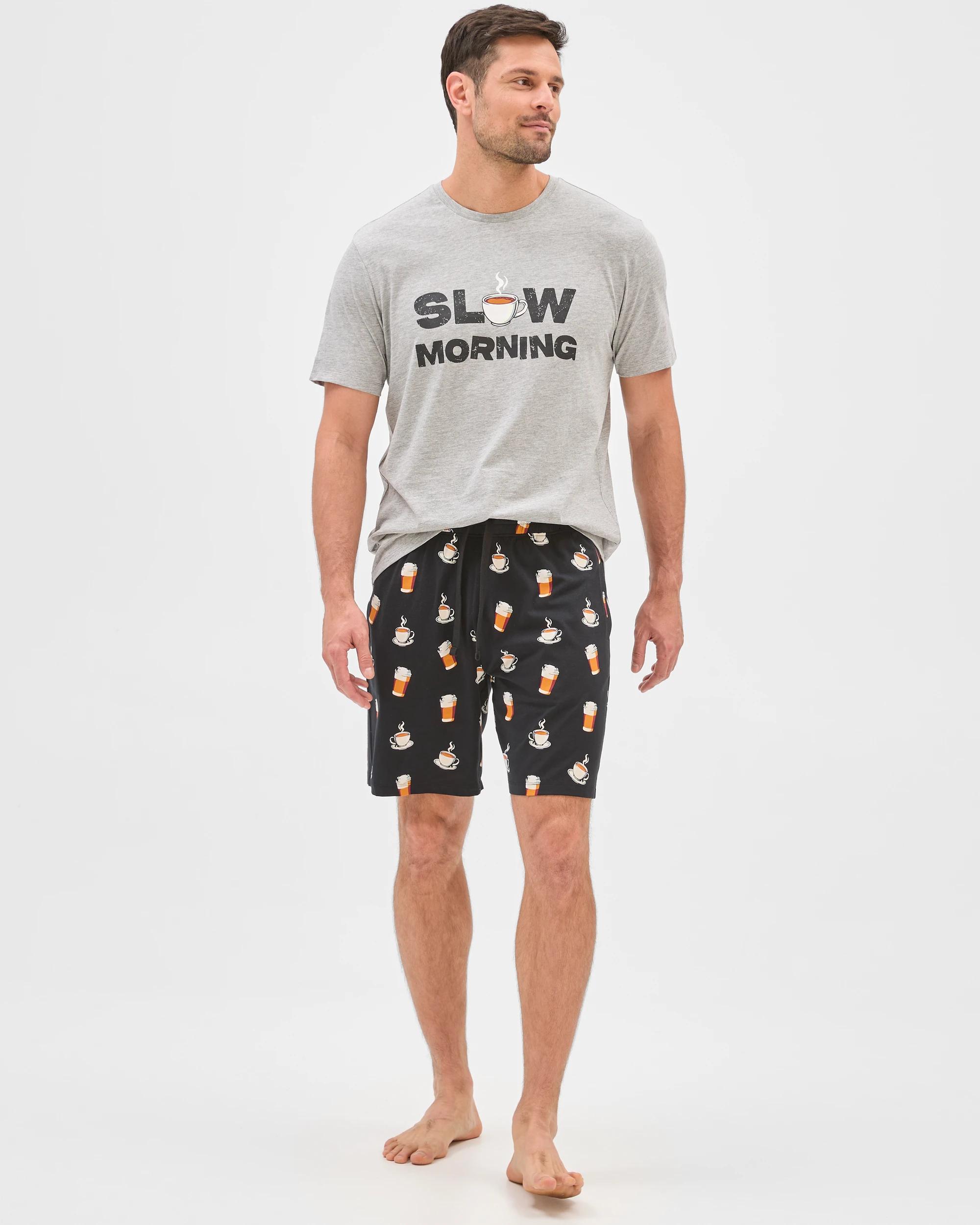 4 Maxx Australian Cotton Blend Sleep T-Shirt GREY SLOW MORNING, 4 of 6