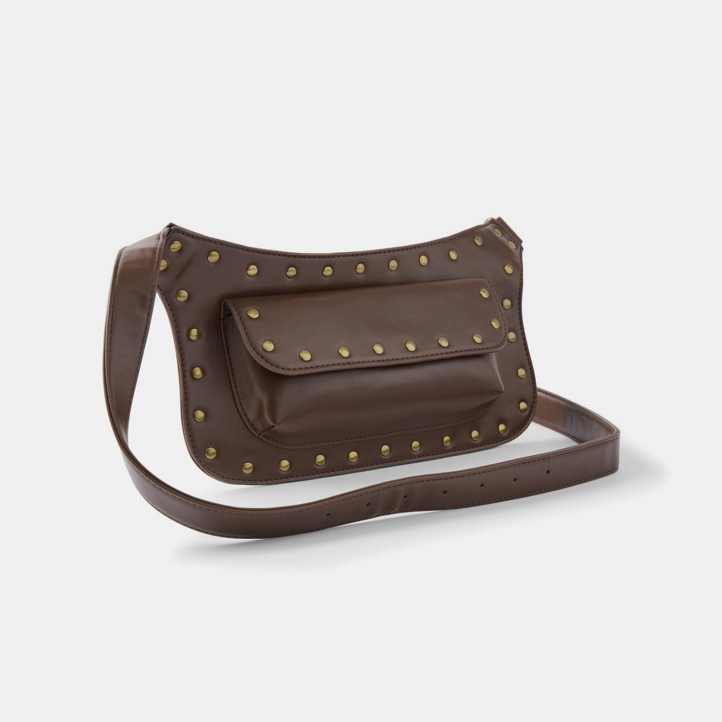 5 Studded Belt Bag Choc Plum, 5 of 8