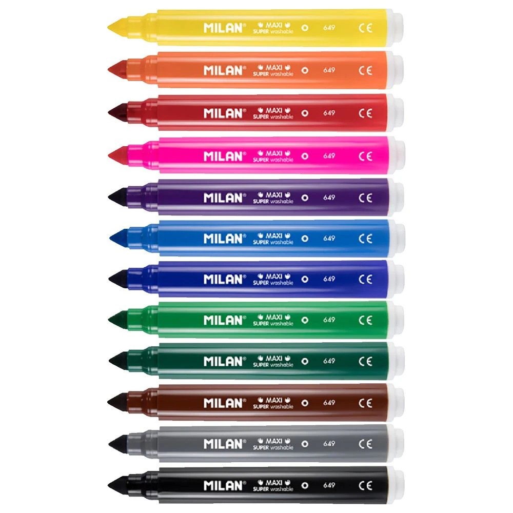 2 Milan Super Washable Maxi Fibre Pens 12 Pack, 2 of 5