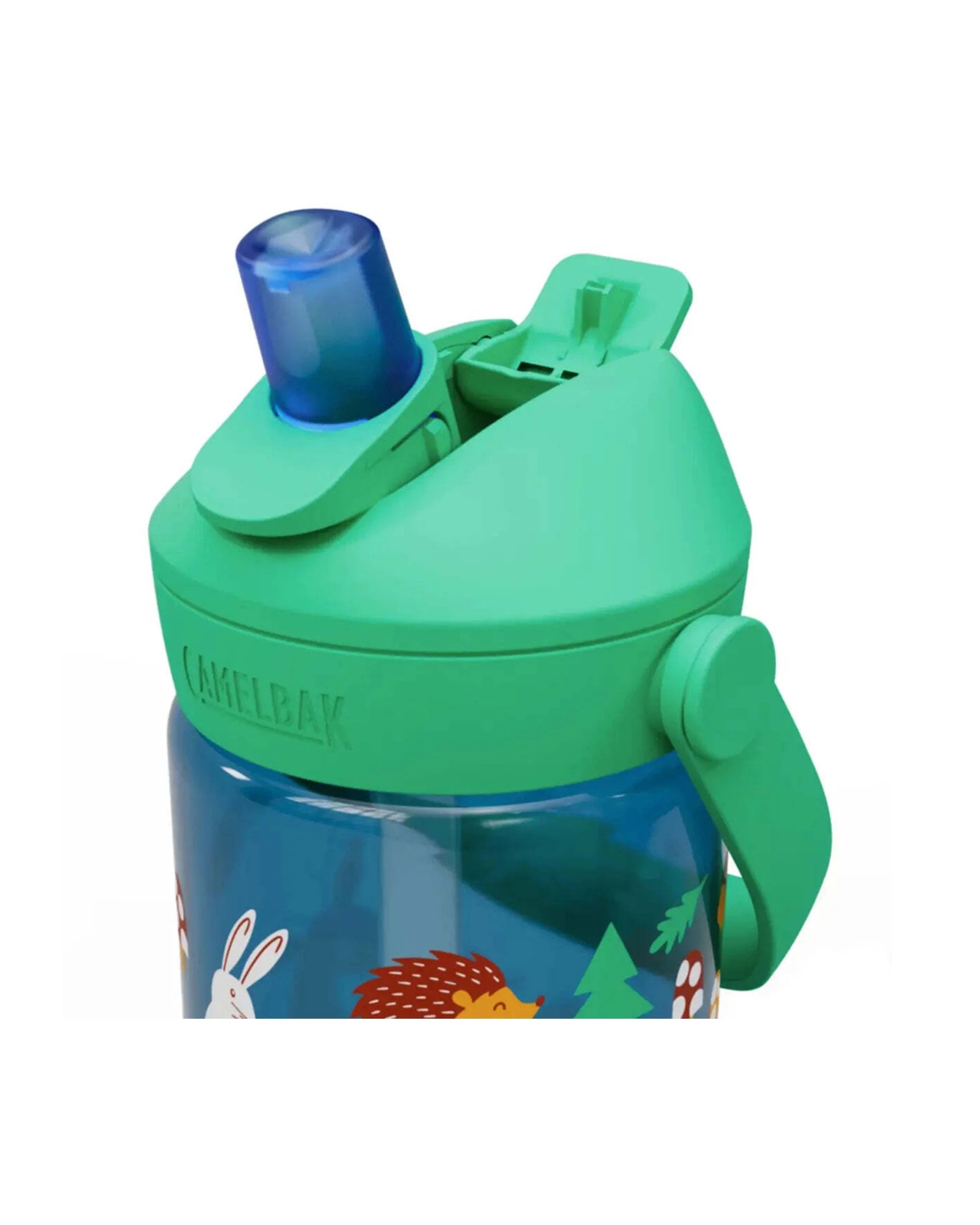 3 CamelBak Kids Thrive Flip Straw 400ml Drink Bottle Leakproof Friendly Forest - Blue, 3 of 4
