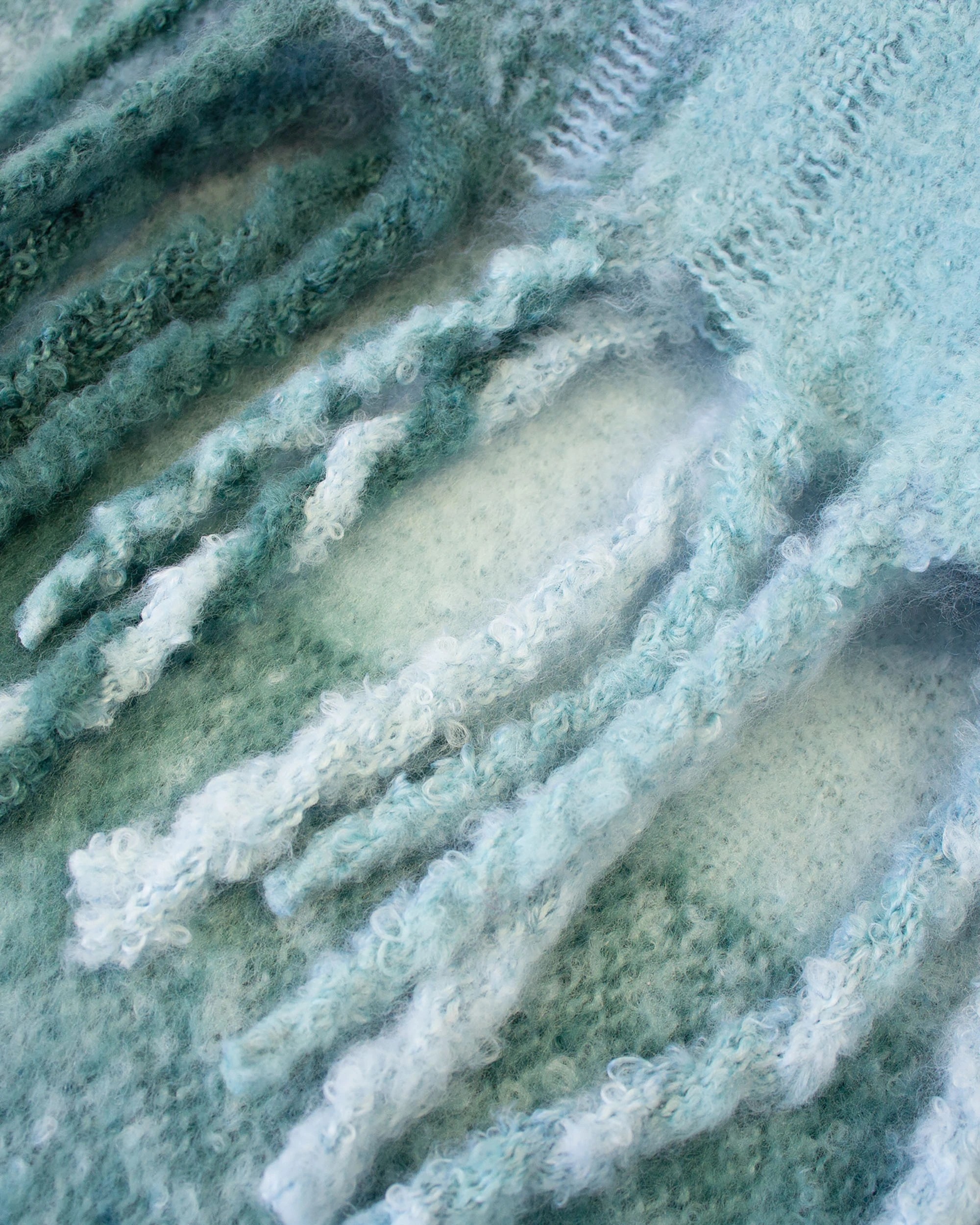 5 Bambury Cosmo Faux Mohair Cosy Throw Aqua - Blue, 5 of 5