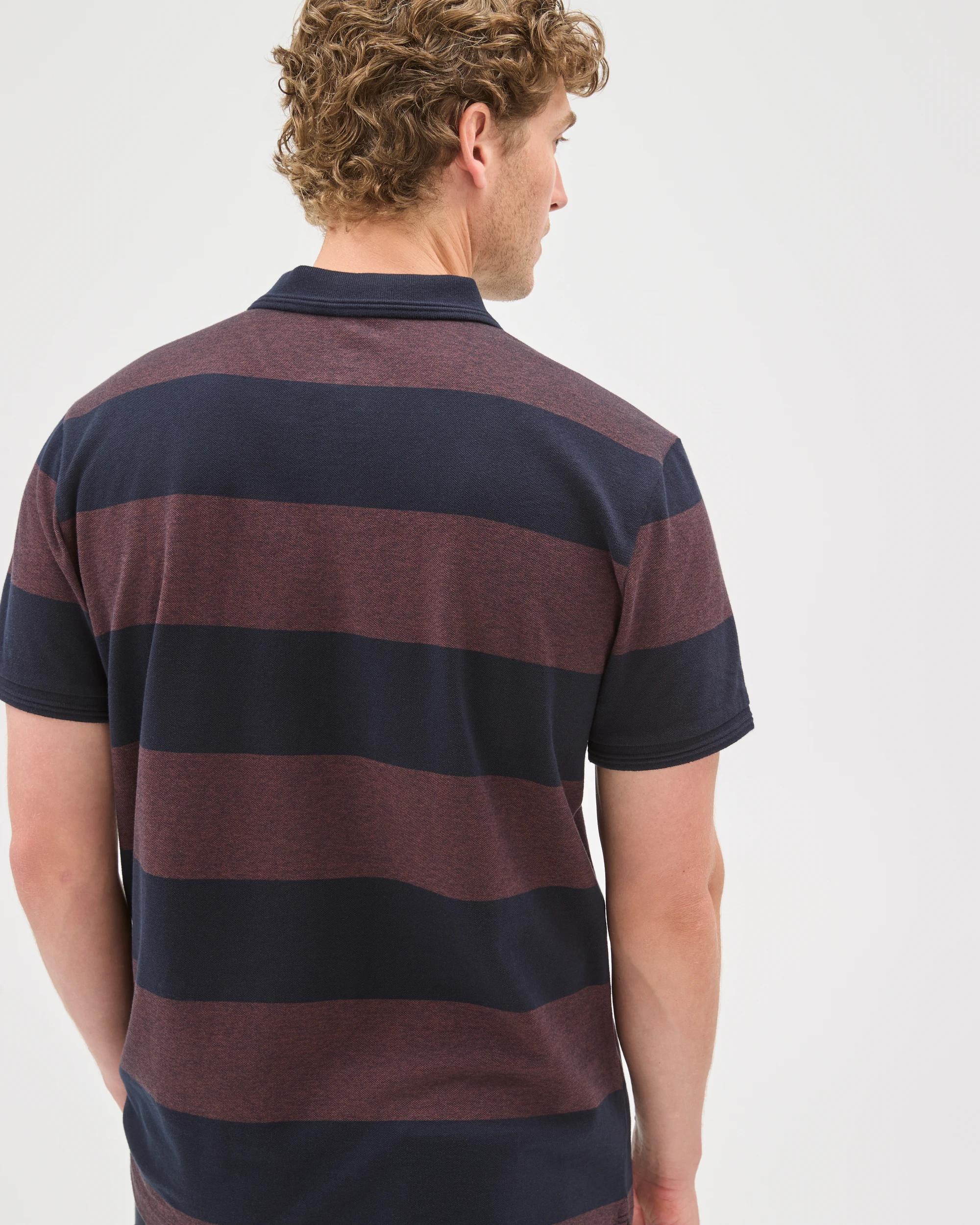 9 Target Australian Cotton Stripe Polo Top BROWN STONE, 9 of 9