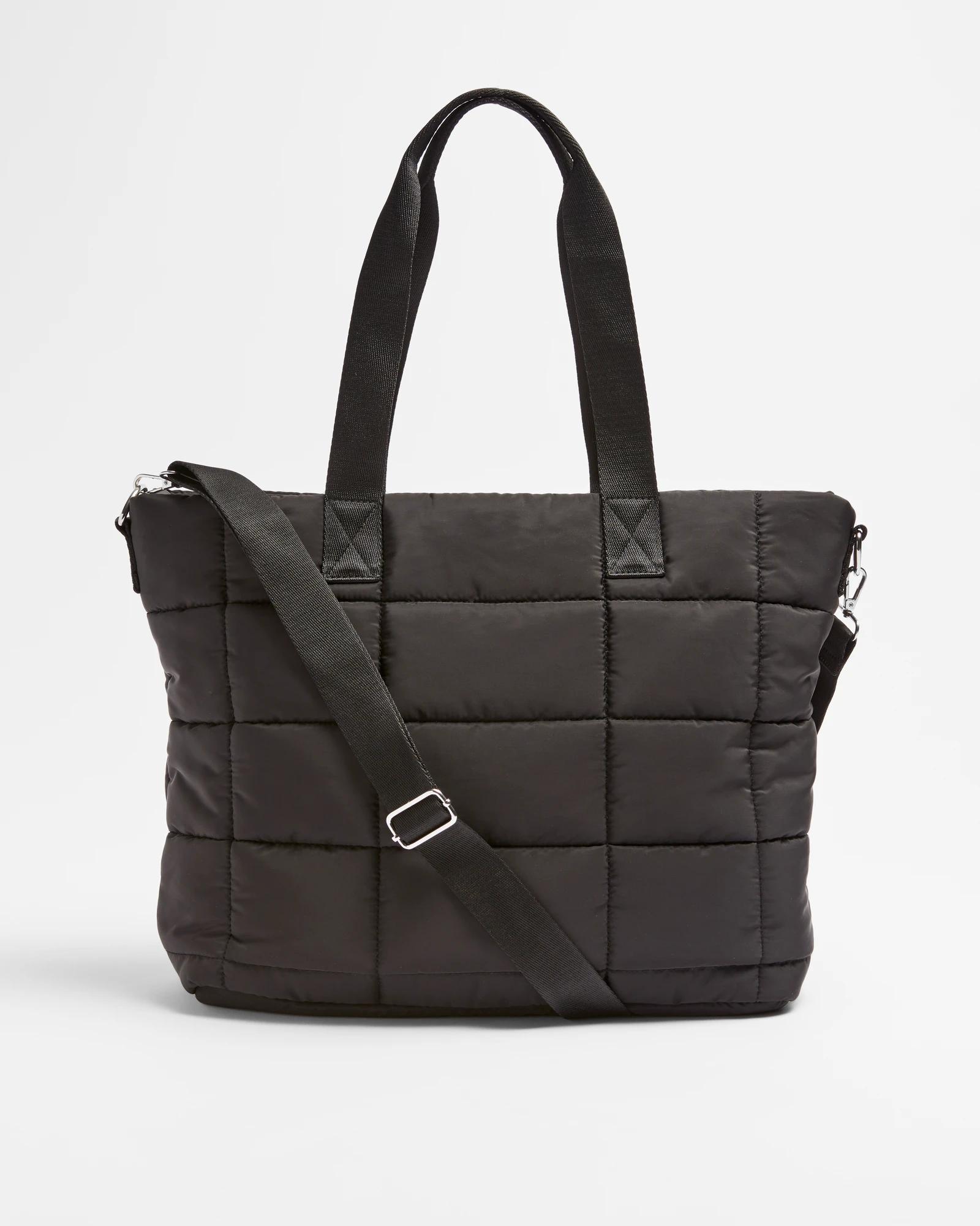 1 Target Casual Quilted Tote Bag BLACK, 1 of 2