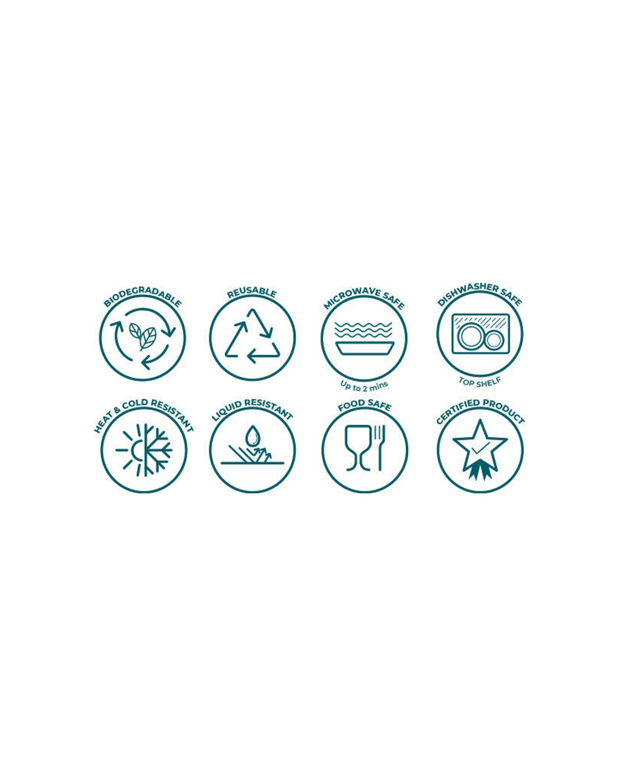 2 6pc Ecosoulife Bamboo Reusable Cafe Latte Standard Beverage Drinkware Lime 235ml
 - Green, 2 of 3