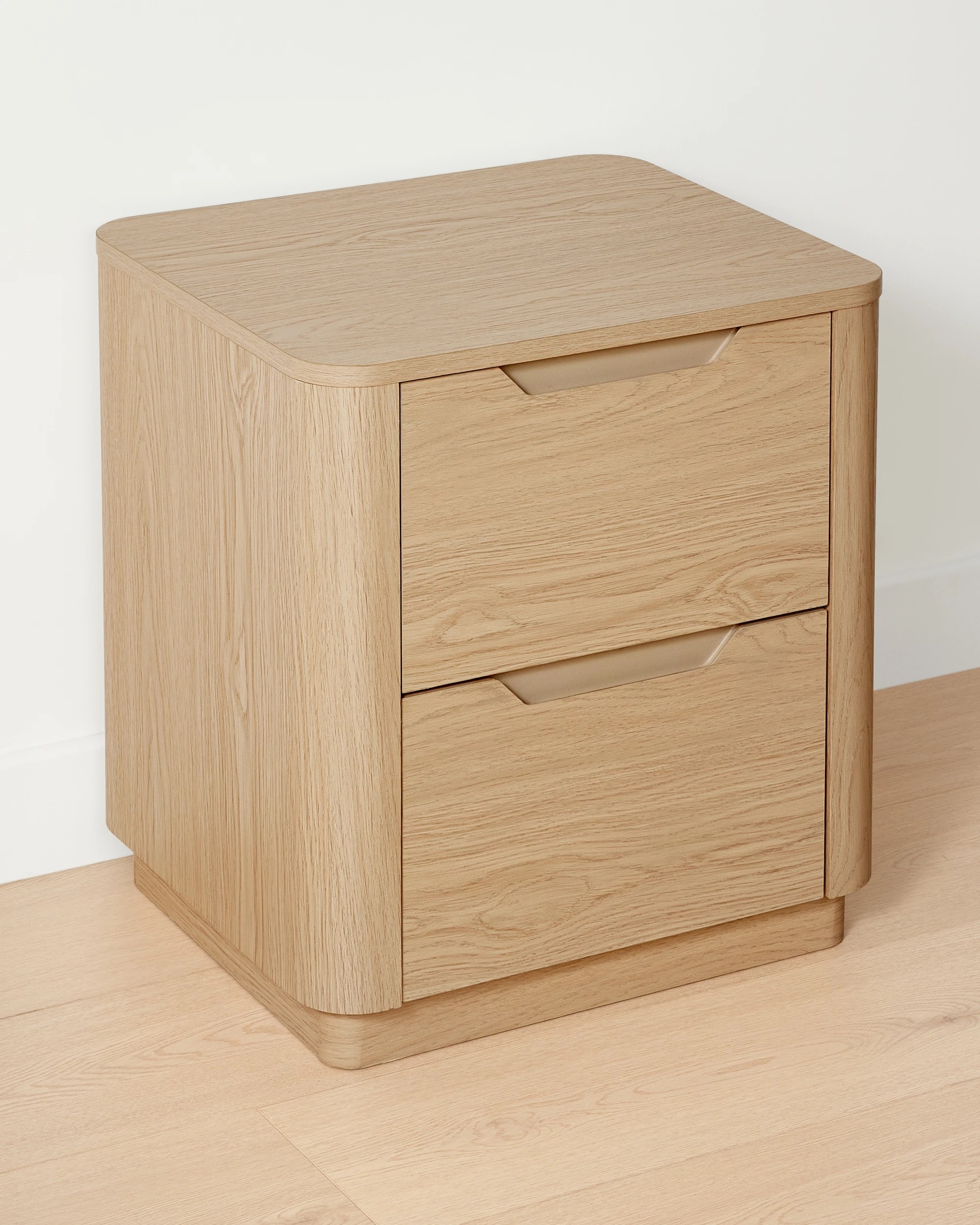 1 Miles 2 Drawer Bedside Table - Oak, 1 of 6