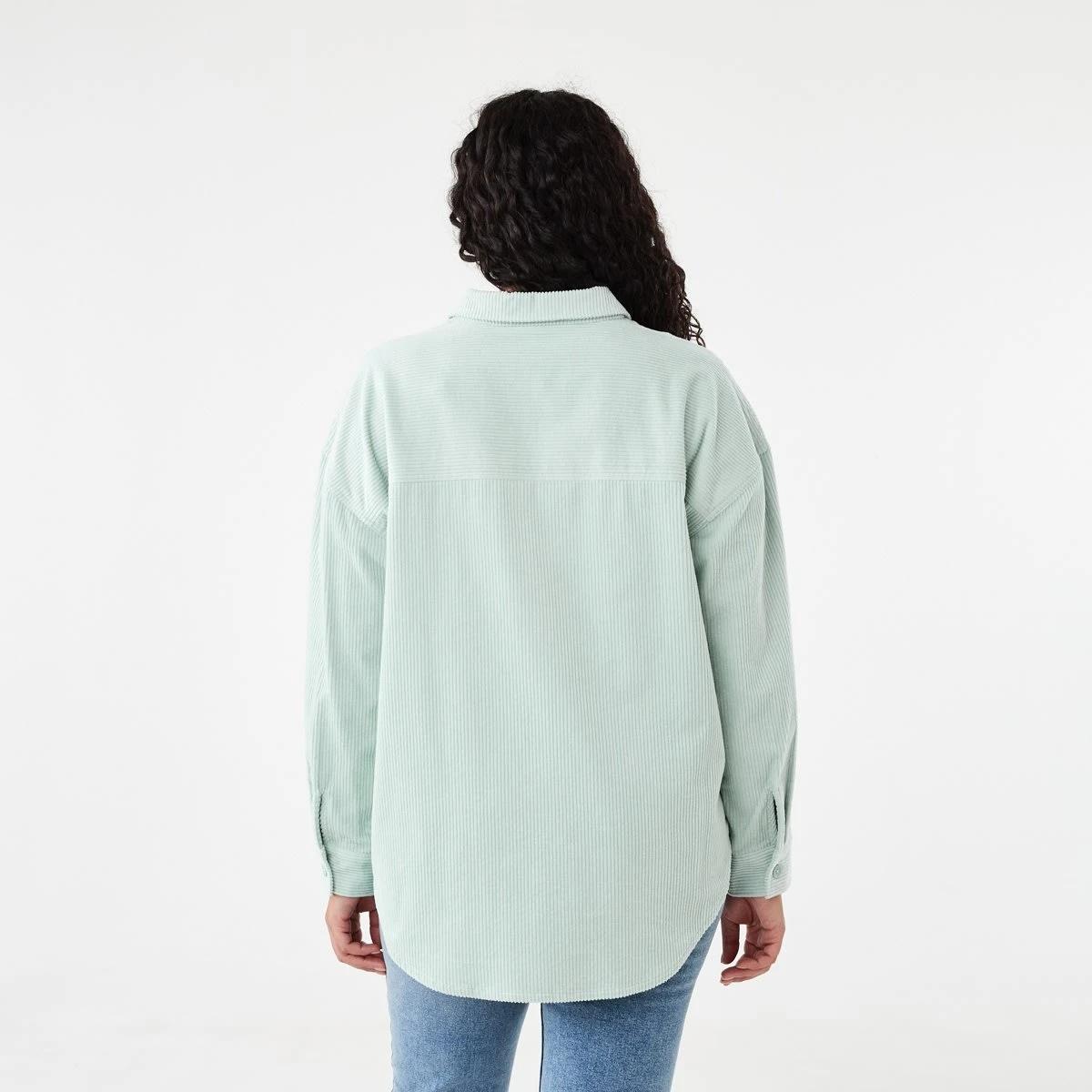4 Long Sleeve Corduroy Shirt Seafoam, 4 of 8