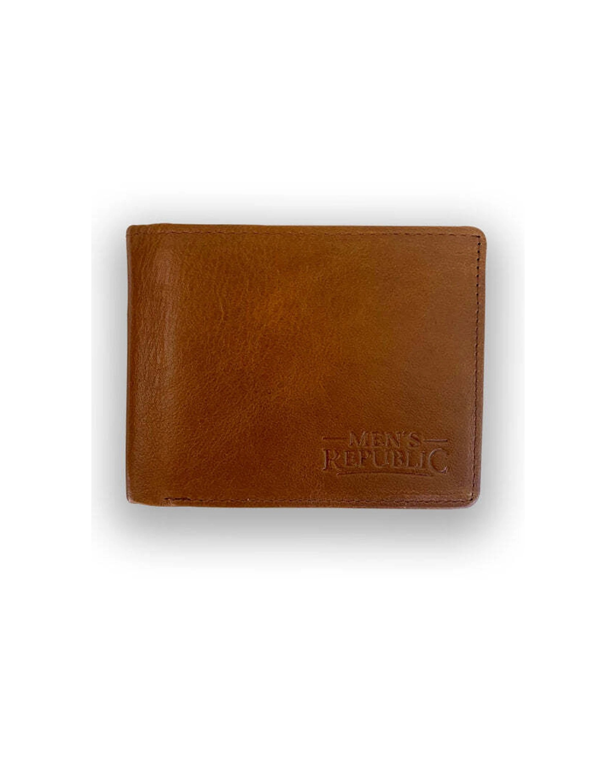 3 Mens Republic Genuine Leather Wallet And Keyring Set - Brown, 3 of 7