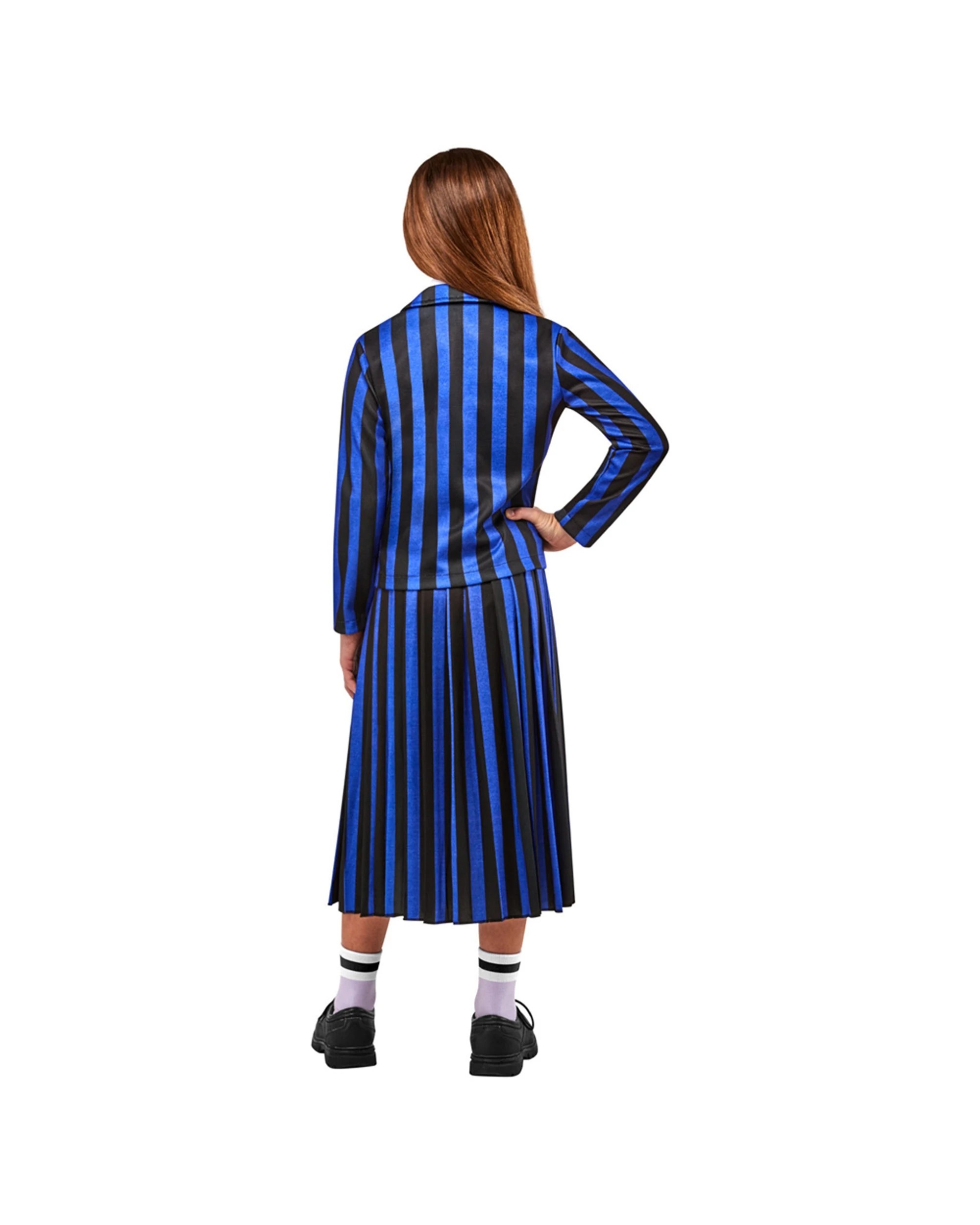 2 Wednesday Nevermore Academy Uniform Costume Dress Up Party Xl Girls Outfit - Blue, 2 of 5